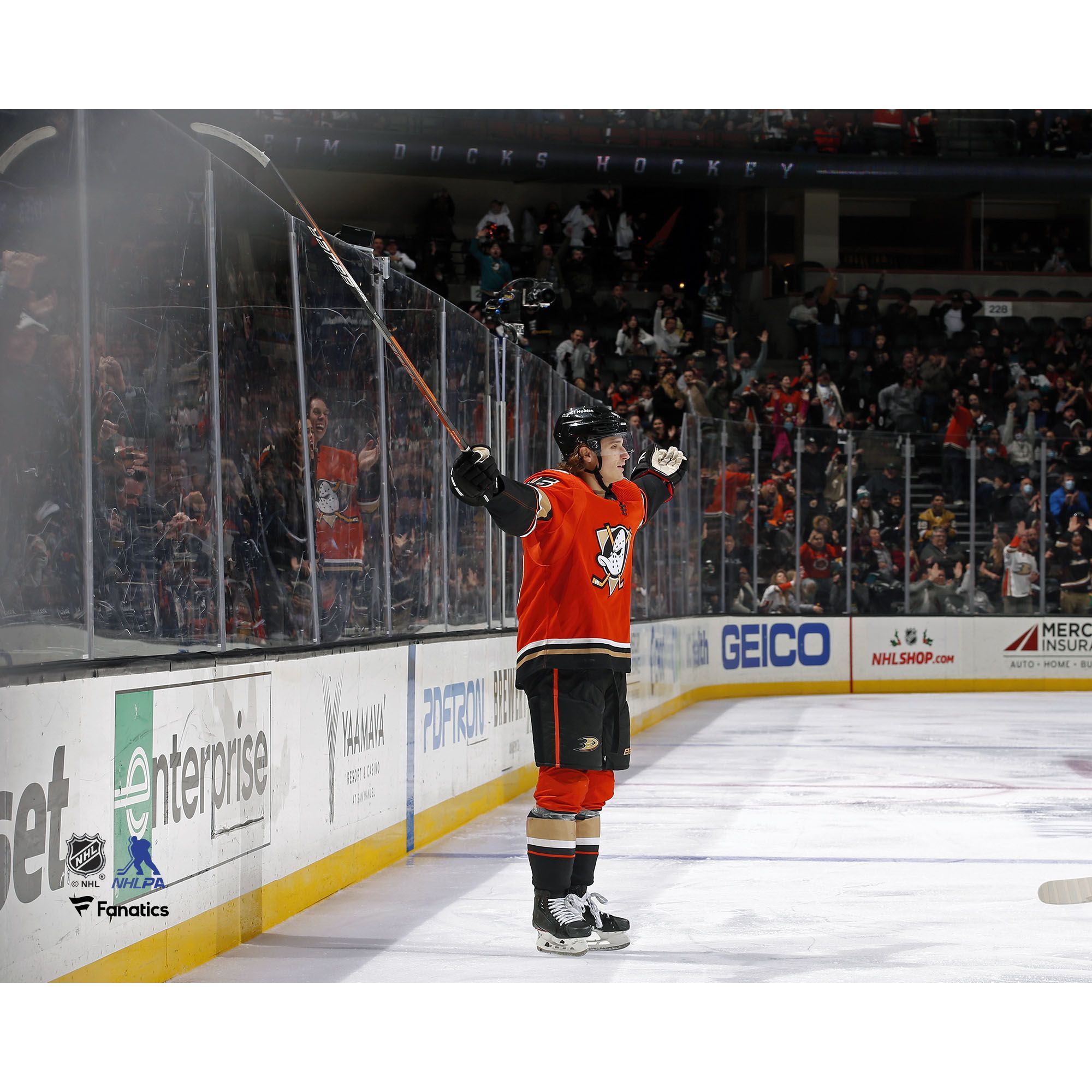 2000x2000 Trevor Zegras Anaheim Ducks Fanatics Authentic Unsigned Celebrating a Goal Photograph