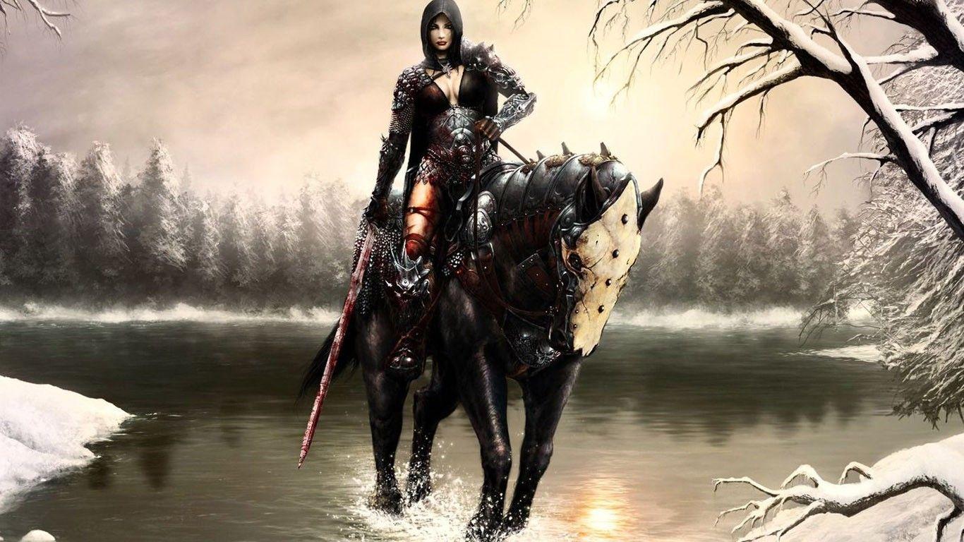 1366x768 Women Warrior Wallpaper and Background Imagex768
