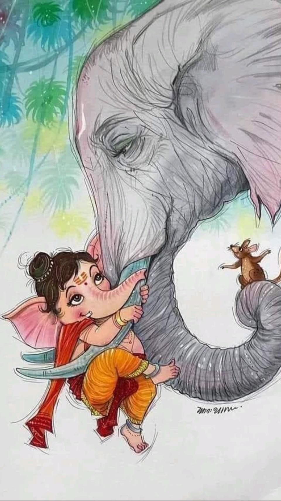 960x1707 Ganesha Cartoon