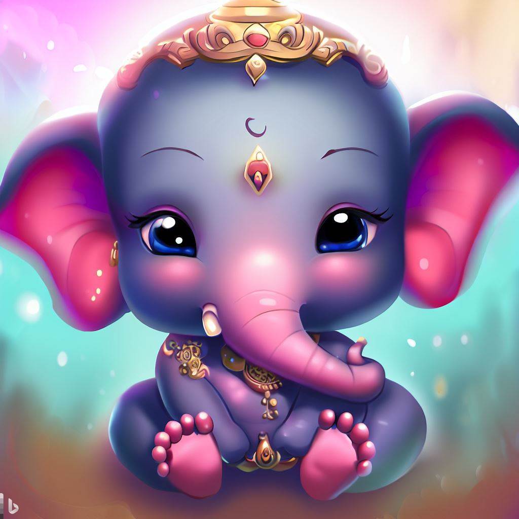 1024x1024 Latest Cute Ganesha Image HD Hindi System