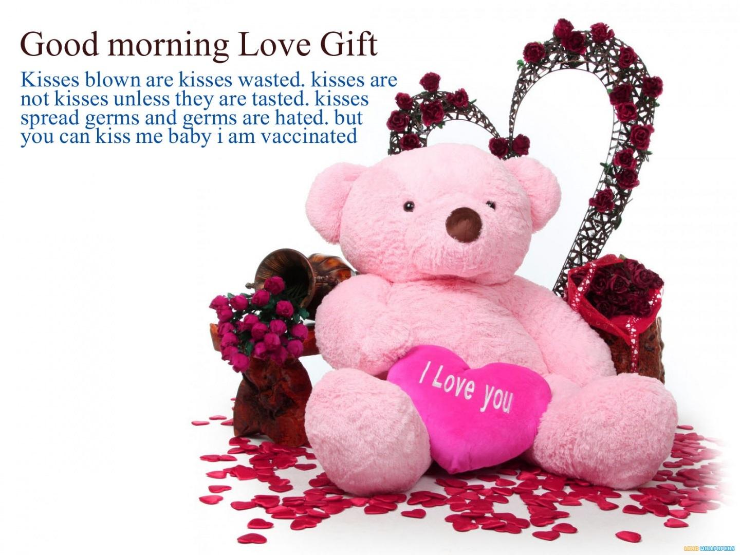 1440x1080 Good Morning Love Wallpaper Pink