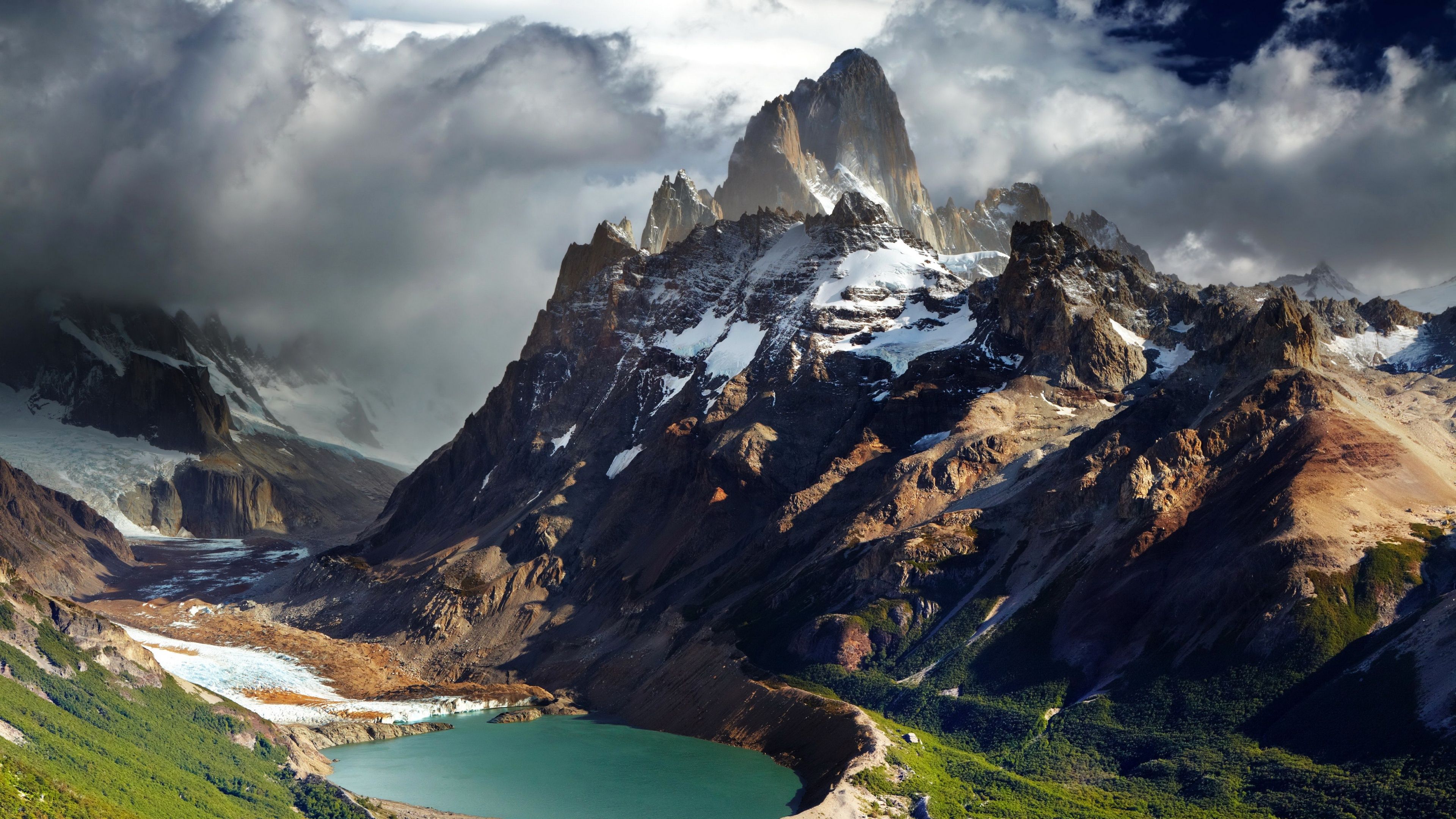3840x2160 Fitz Roy Wallpaper 4K, Mountain Peak, Patagonia