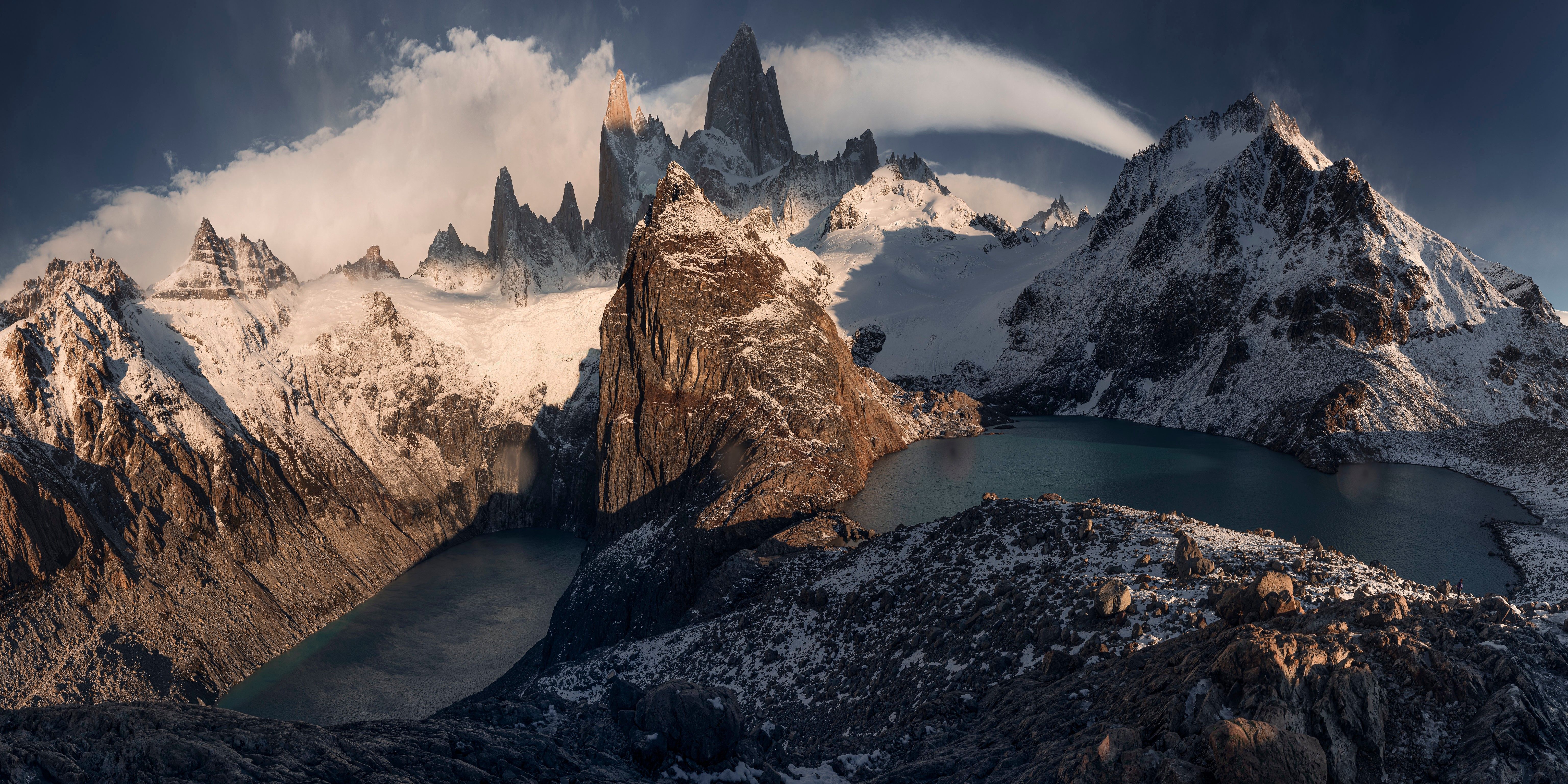 6144x3072 Monte Fitz Roy 1080P, 2k, 4k HD wallpaper, background free download