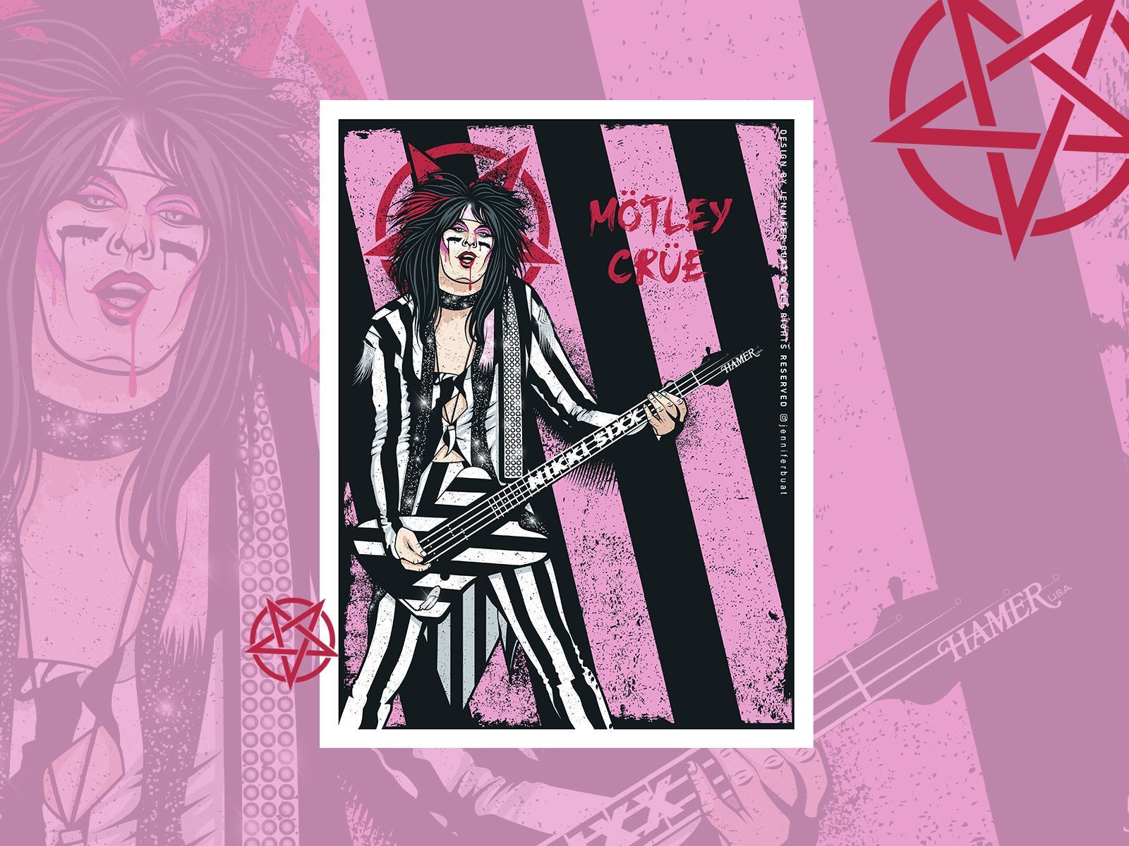 1600x1200 Nikki Sixxötley Crüe by Jennifer Buat on Dribbble