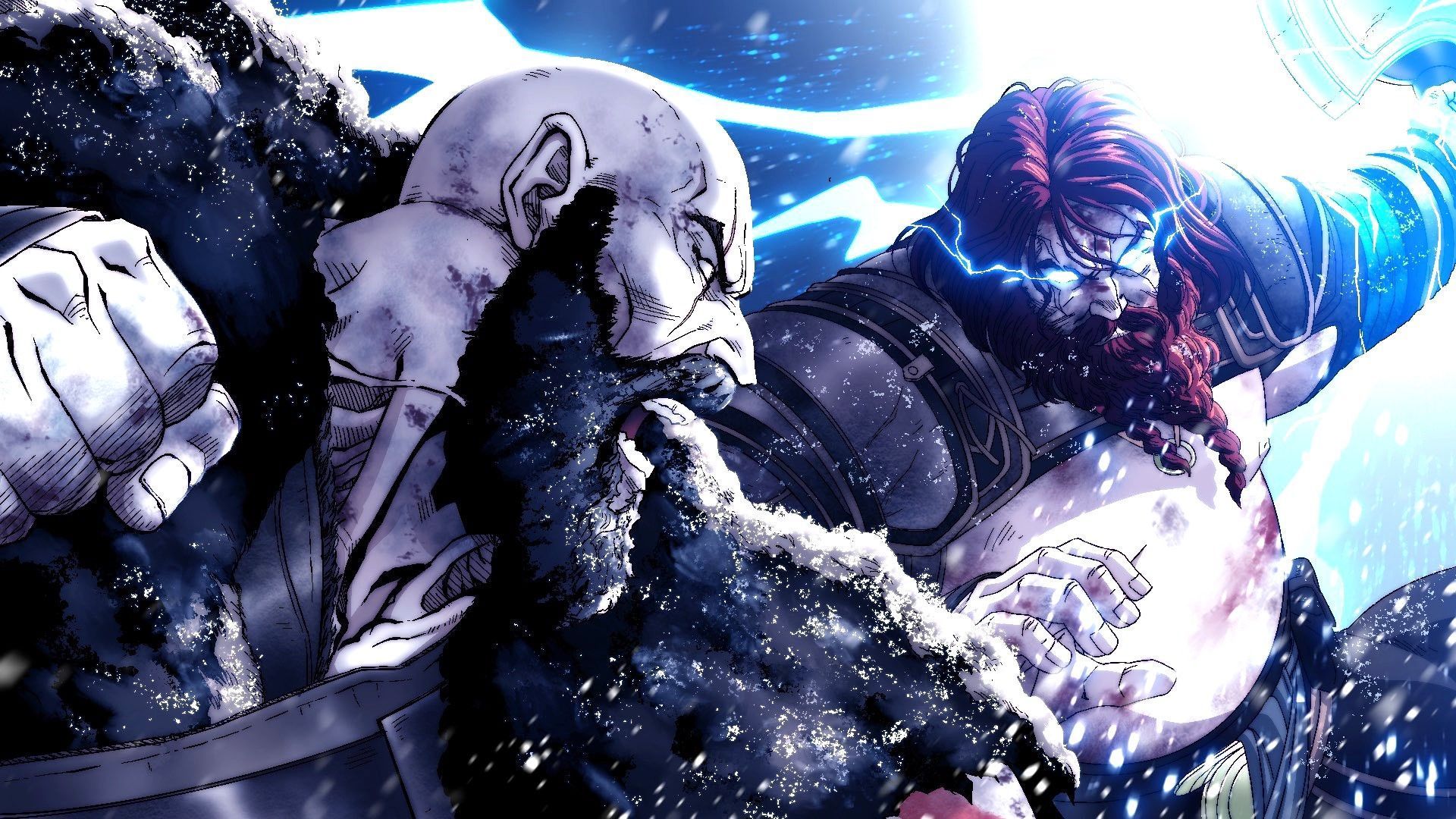 1920x1080 Deion. SeeReax on X: Kratos VS Thor In God of War Ragnarok / X