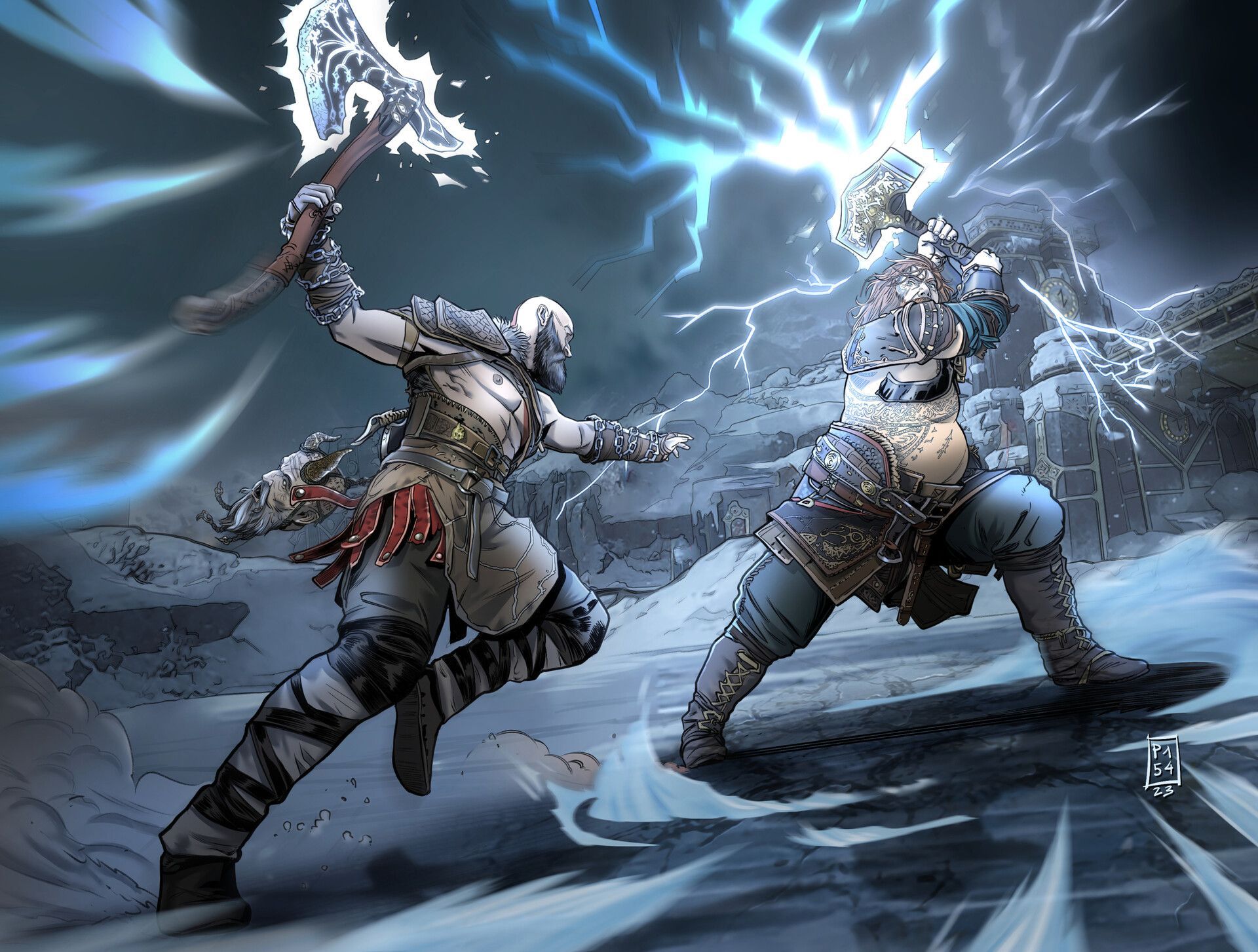 1920x1453 Thor vs Kratos