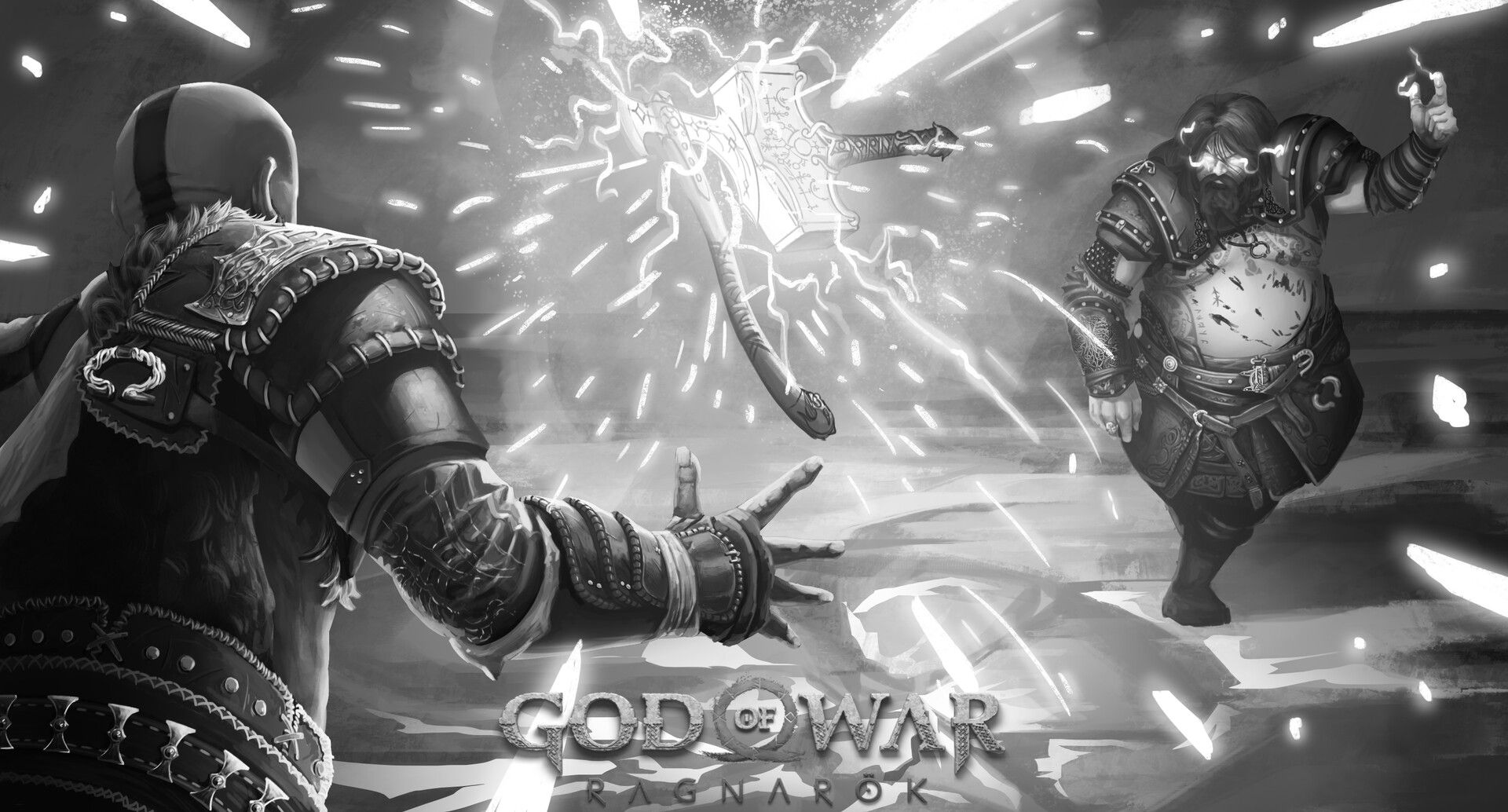 1920x1034 Kratos VS Thor. God of War Ragnarok
