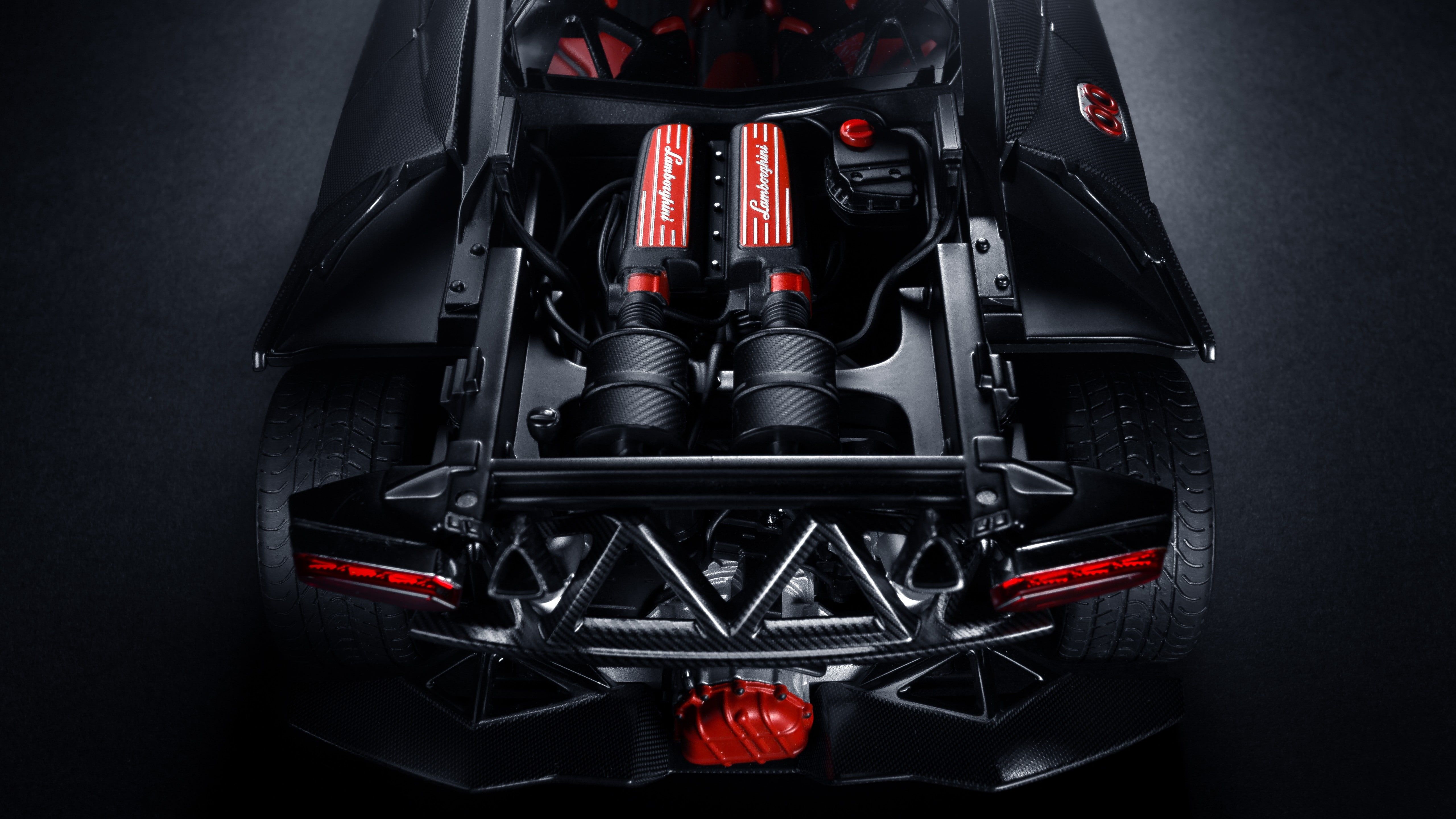 5120x2880 Lamborghini Engine Wallpaper