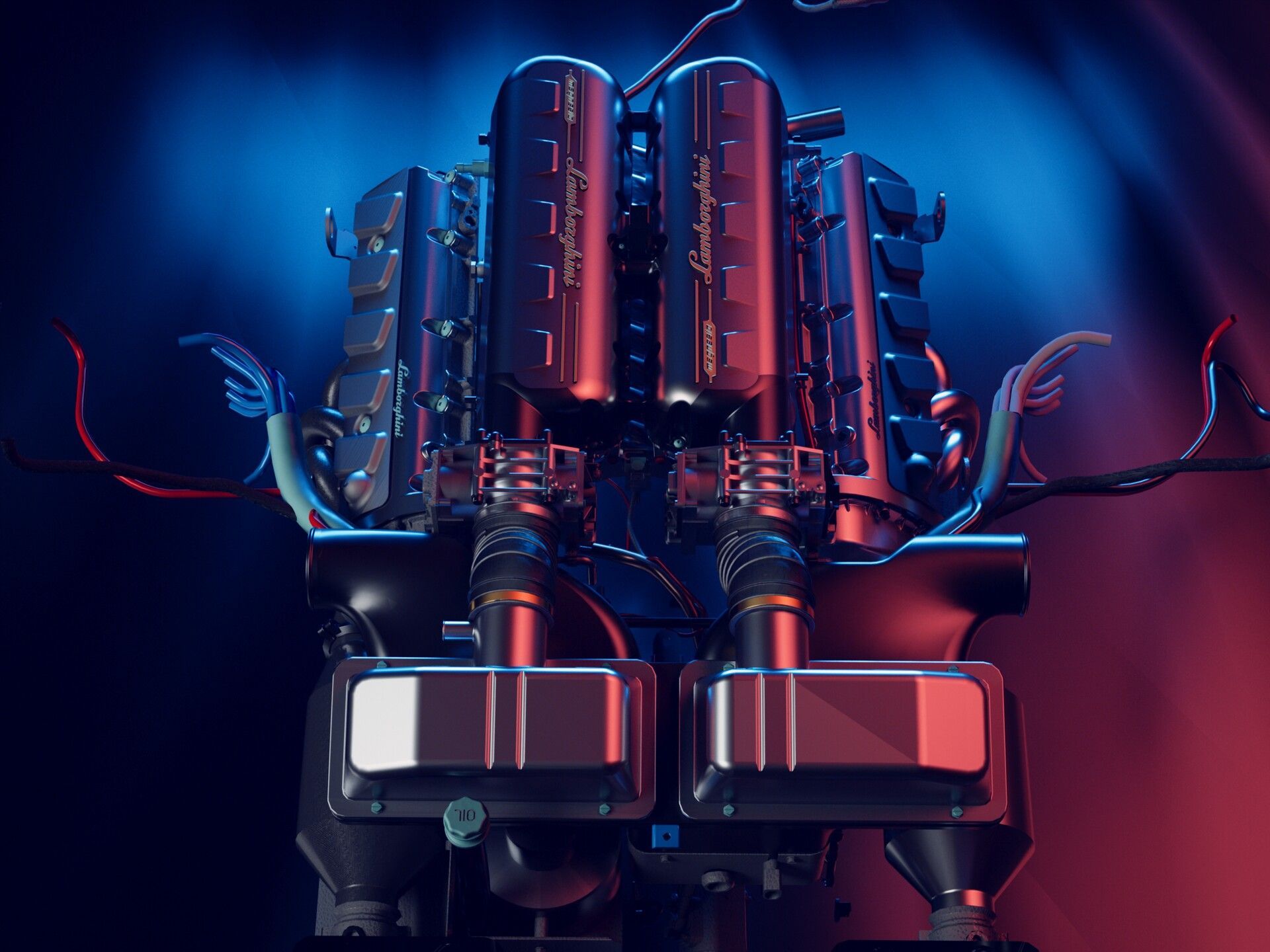 1920x1440 Lamborghini Engine. Official CGI Engine Series