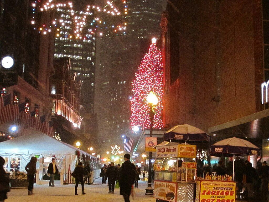 1024x768 Downtown Crossing Boston Massachusetts in Winter