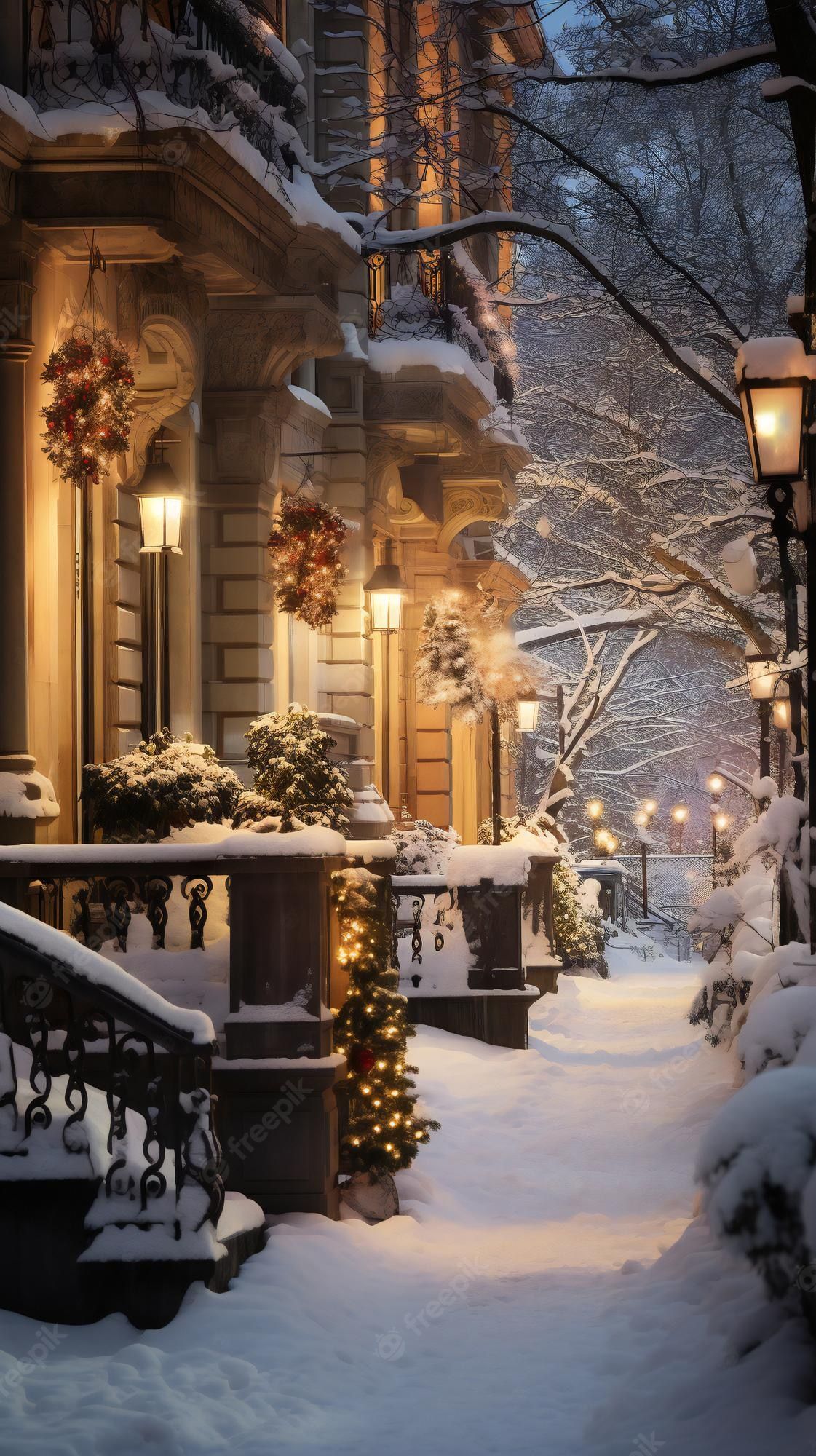 1121x2000 Winter City Picture