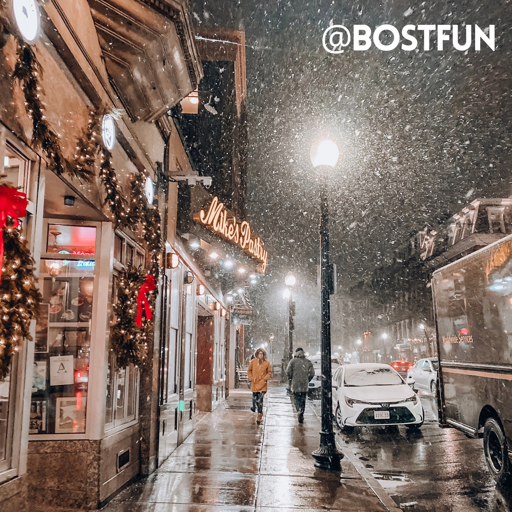 2000x2000 Boston North End Winter Snow DIGITAL Print