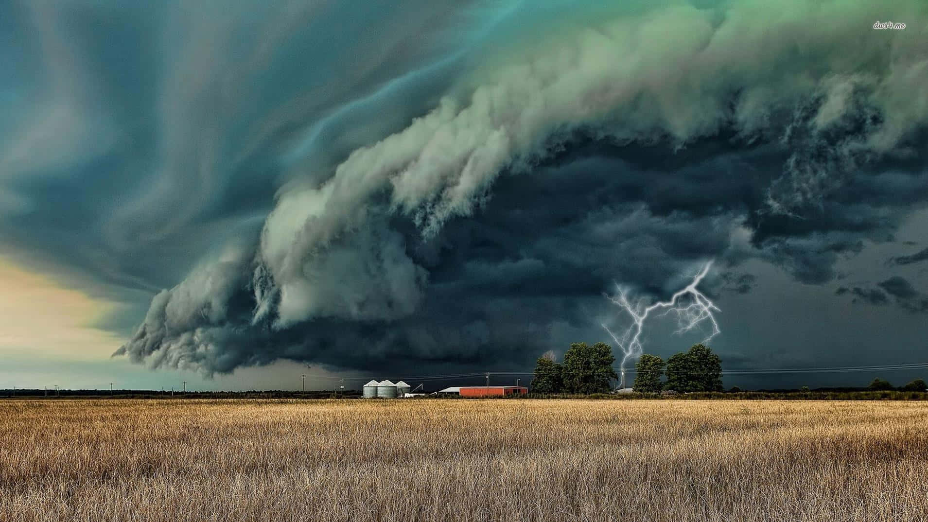 1909x1074 Download Tumultuous Thunderclouds Wallpaper