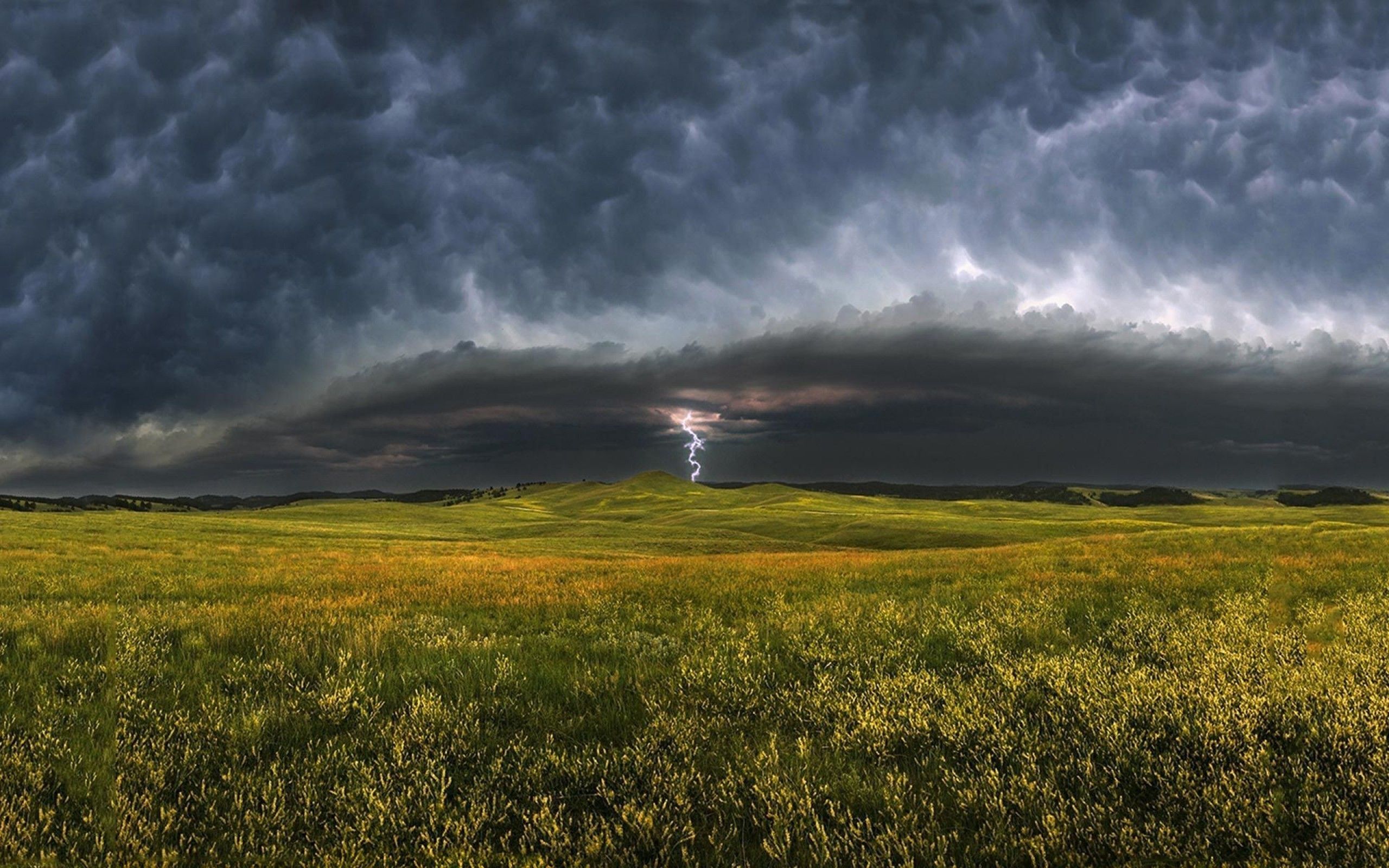 2560x1600 nature landscape field thunder clouds wallpaper.me!
