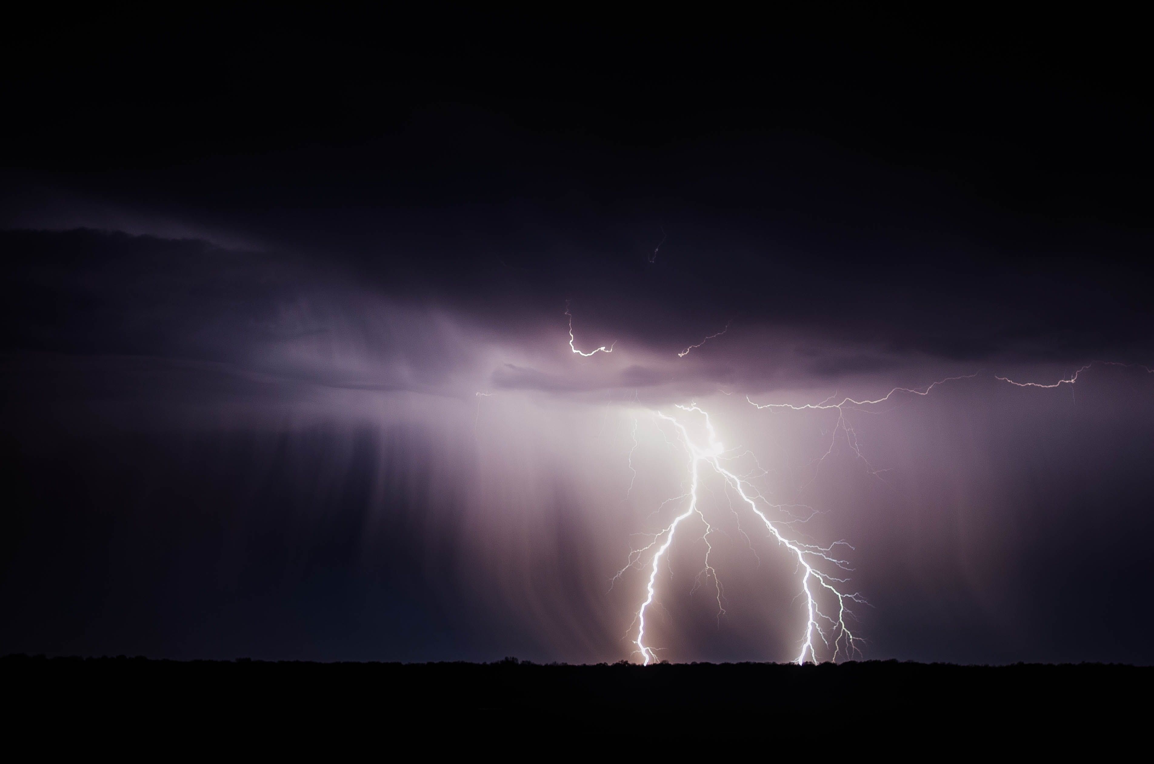 3808x2522 Wallpaper / thunder, cloud, flash, warning sign, power in nature, beauty in nature, vibrant, weather, dramatic, striking, 2K, night, lightning bolt, storm, aggression free download
