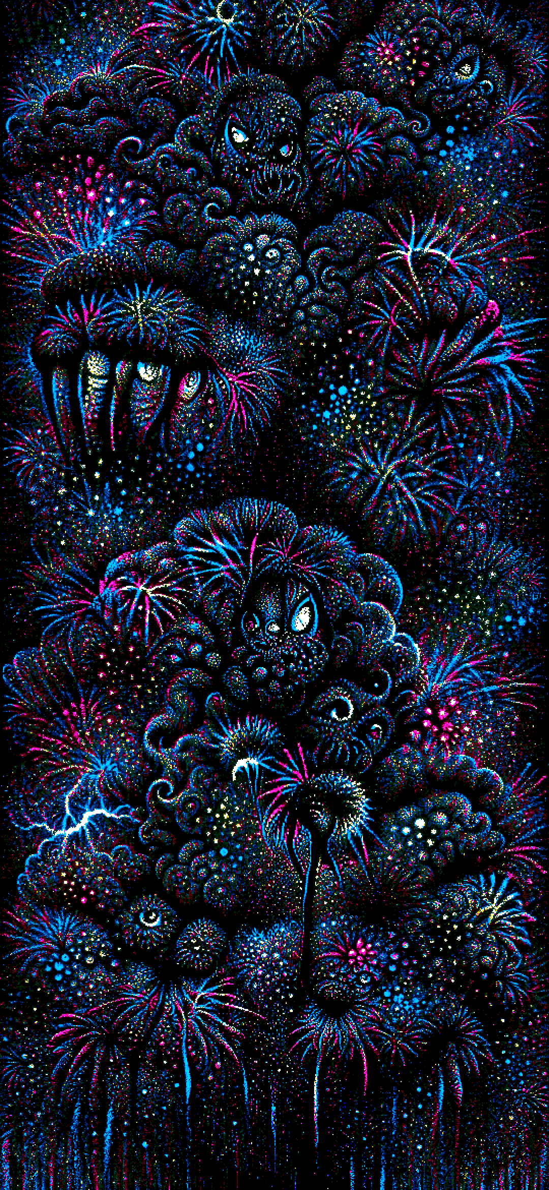 1080x2340 Cthulhu Thunderclouds Fireworks Show [1080x2340]