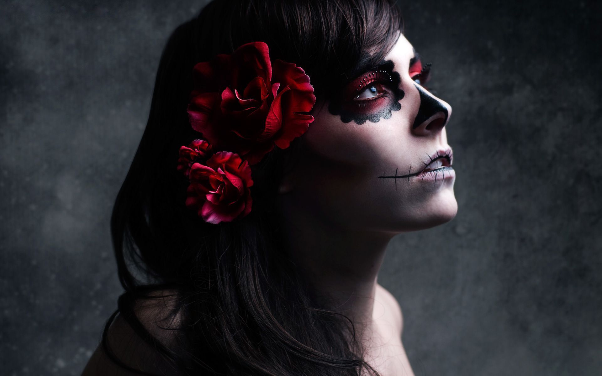 1920x1200 Free download Dia de Los Muertos Sugar Skull girl wallpaper [1920x1200] for your Desktop, Mobile & Tablet. Explore Mexican Girl Wallpaper. Cool Mexican Background, Cool Mexican Wallpaper, Mexican Gangster Girl Wallpaper
