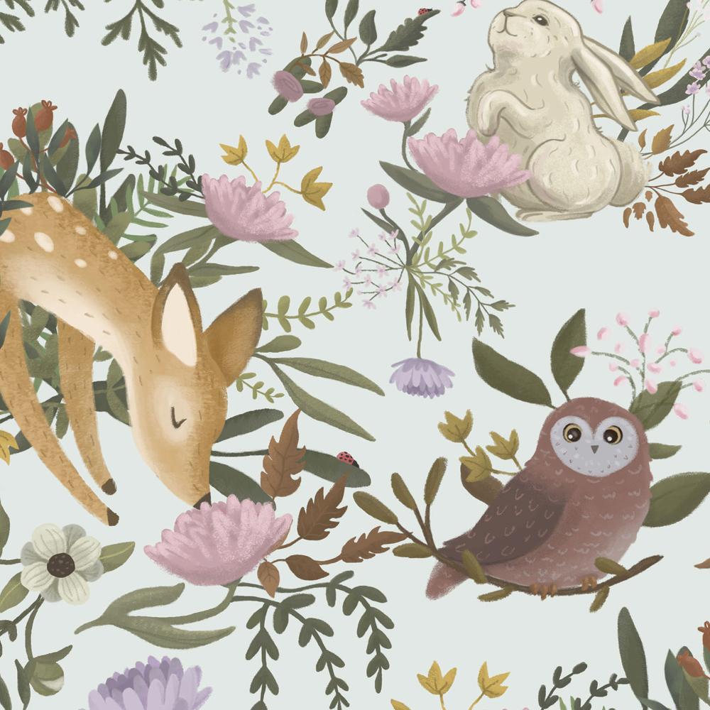 1000x1000 Oh, Deer! Wallpaper. Anewall Mural Wallpaper