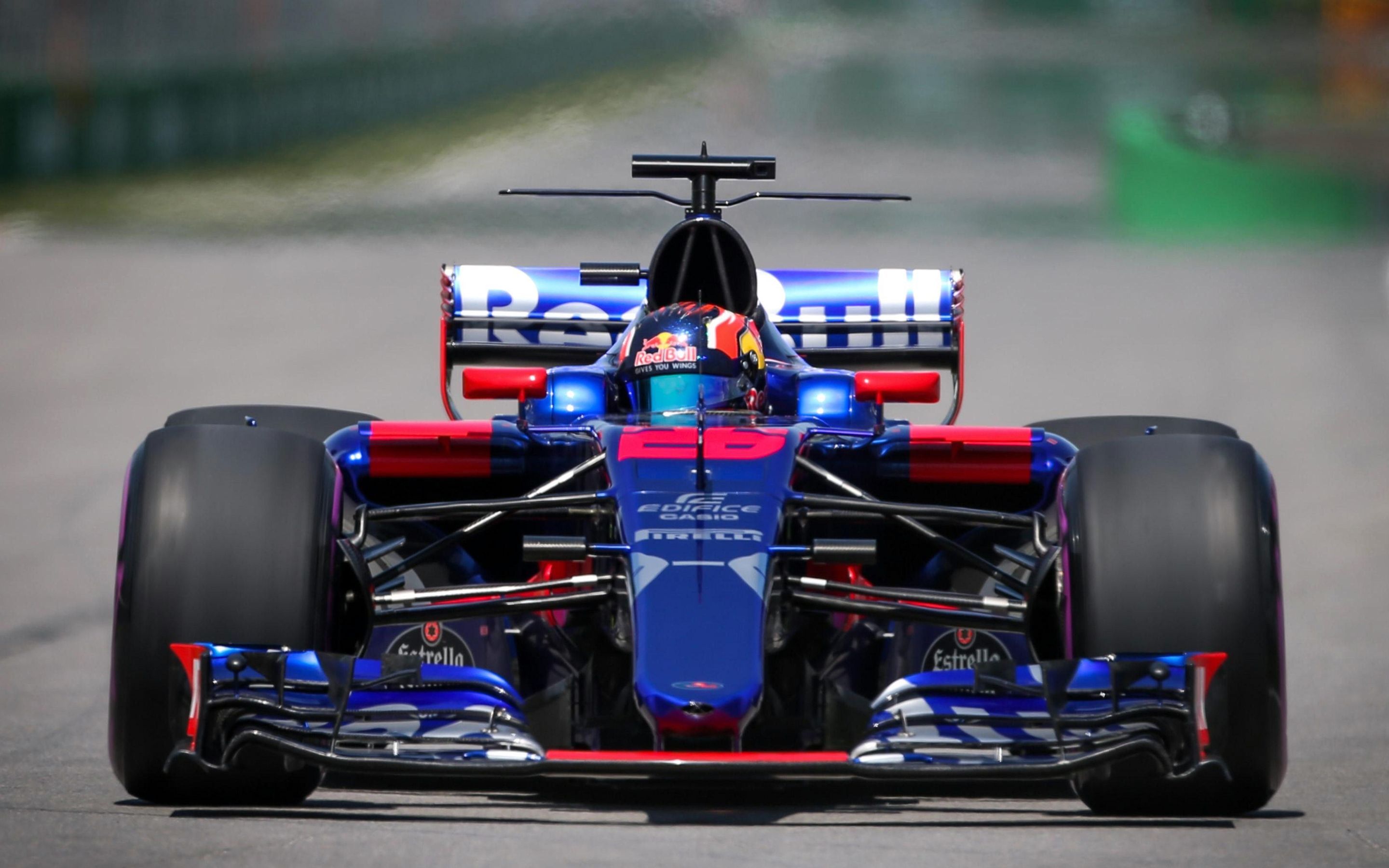 2880x1800 Download wallpaper Daniil Kvyat, racing drivers, Toro Rosso STR 2017 cars, Formula F Scuderia Toro Rosso for desktop with resolution 2880x1800. High Quality HD picture wallpaper