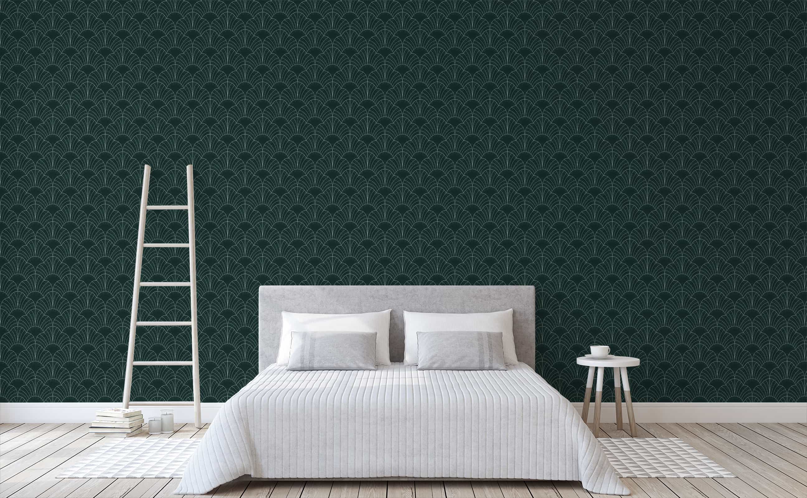 2592x1602 Floral fountain art deco Pattern Wallpaper for Walls