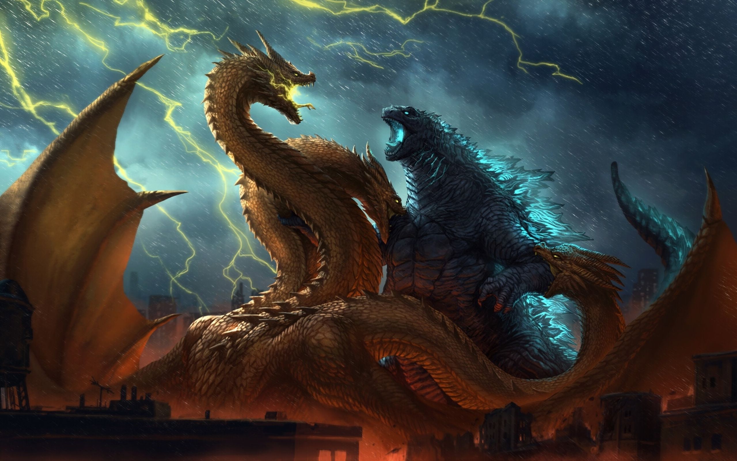 2560x1600 King Ghidorah Monsterverse Wallpaper