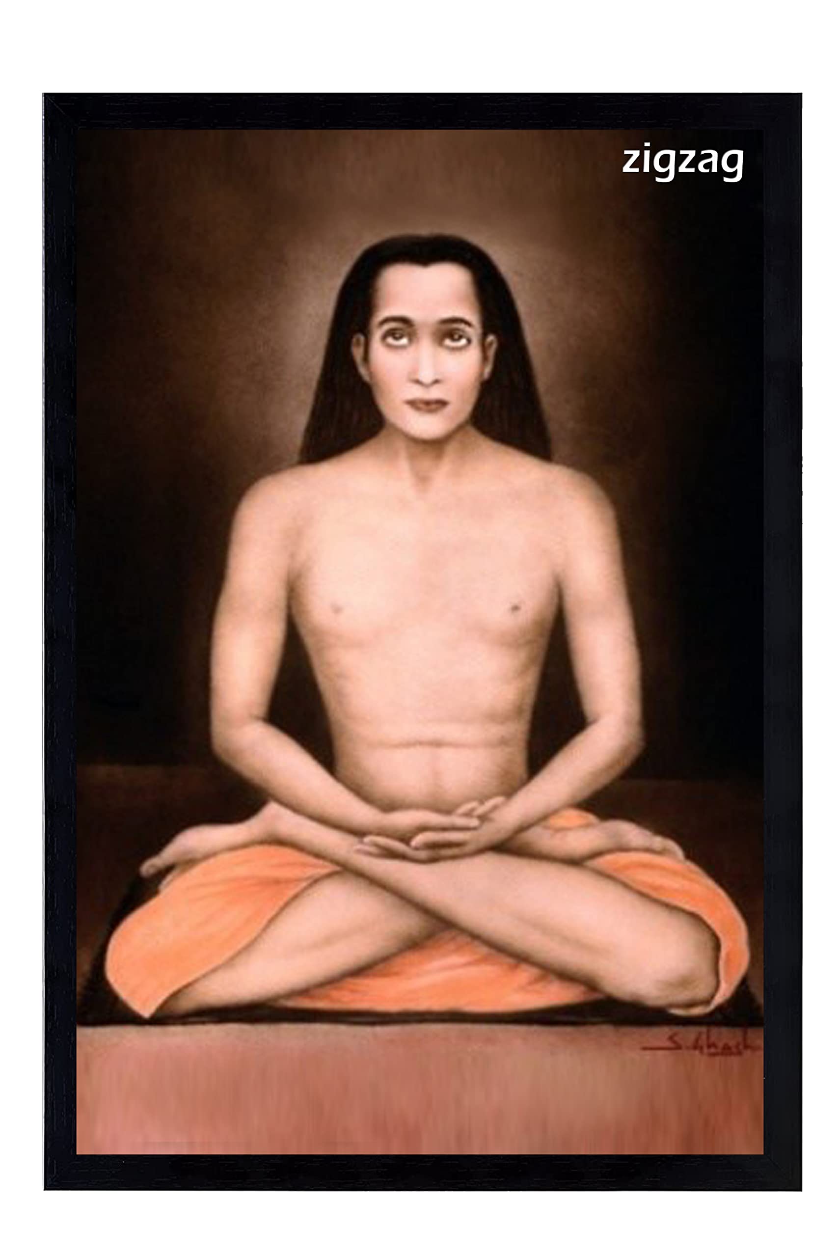 1707x2560 Zig Zag Mahavatar Babaji Big Photo Frame For wall Size Large Picture Frame (16 x 24 inches, Acrylic Glass), Black : Amazon.in: Home & Kitchen