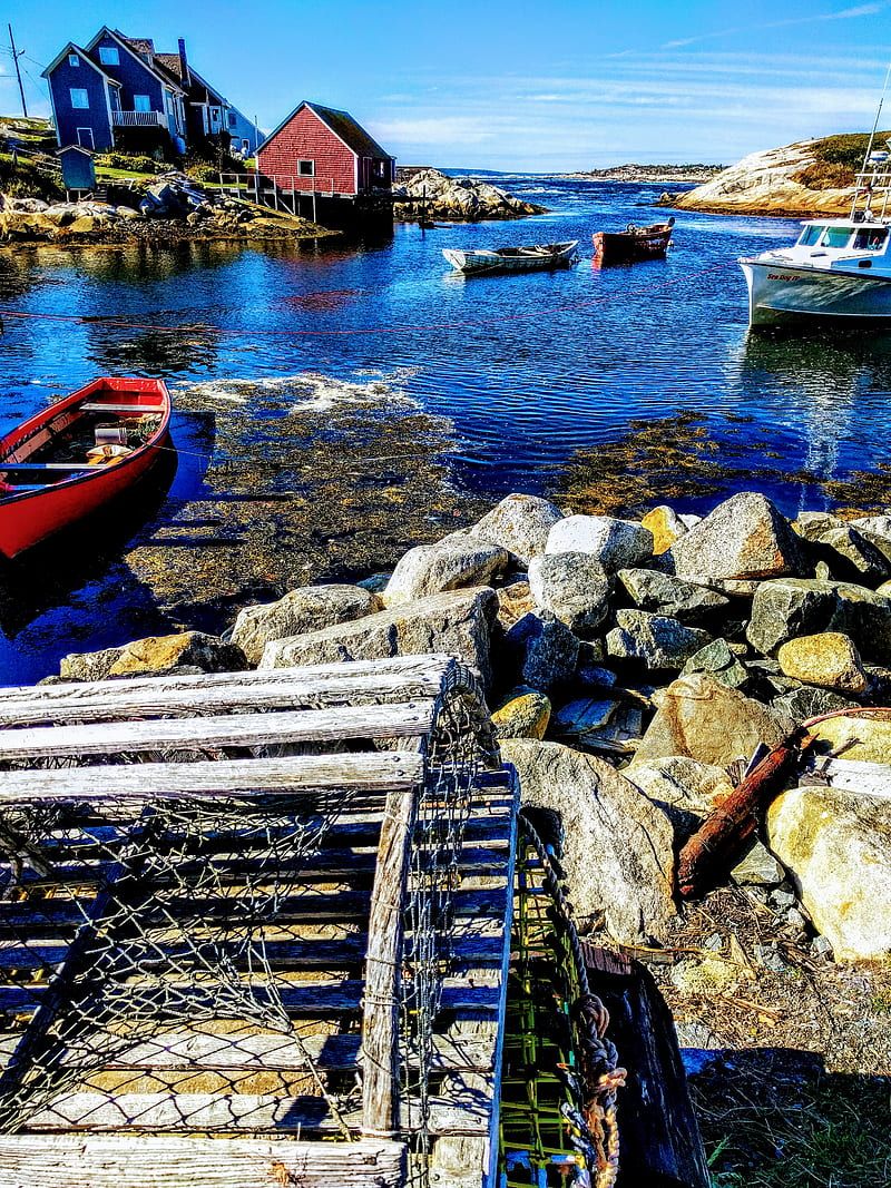 800x1067 Fishing Village, boat, fishing, lobster, maritime, nova scotia, ocean, peggys cove, HD phone wallpaper