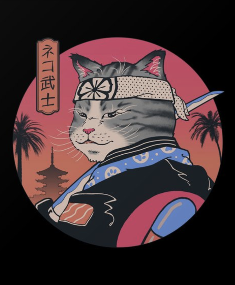 890x1080 Japanese Cat Yokai Wallpaper