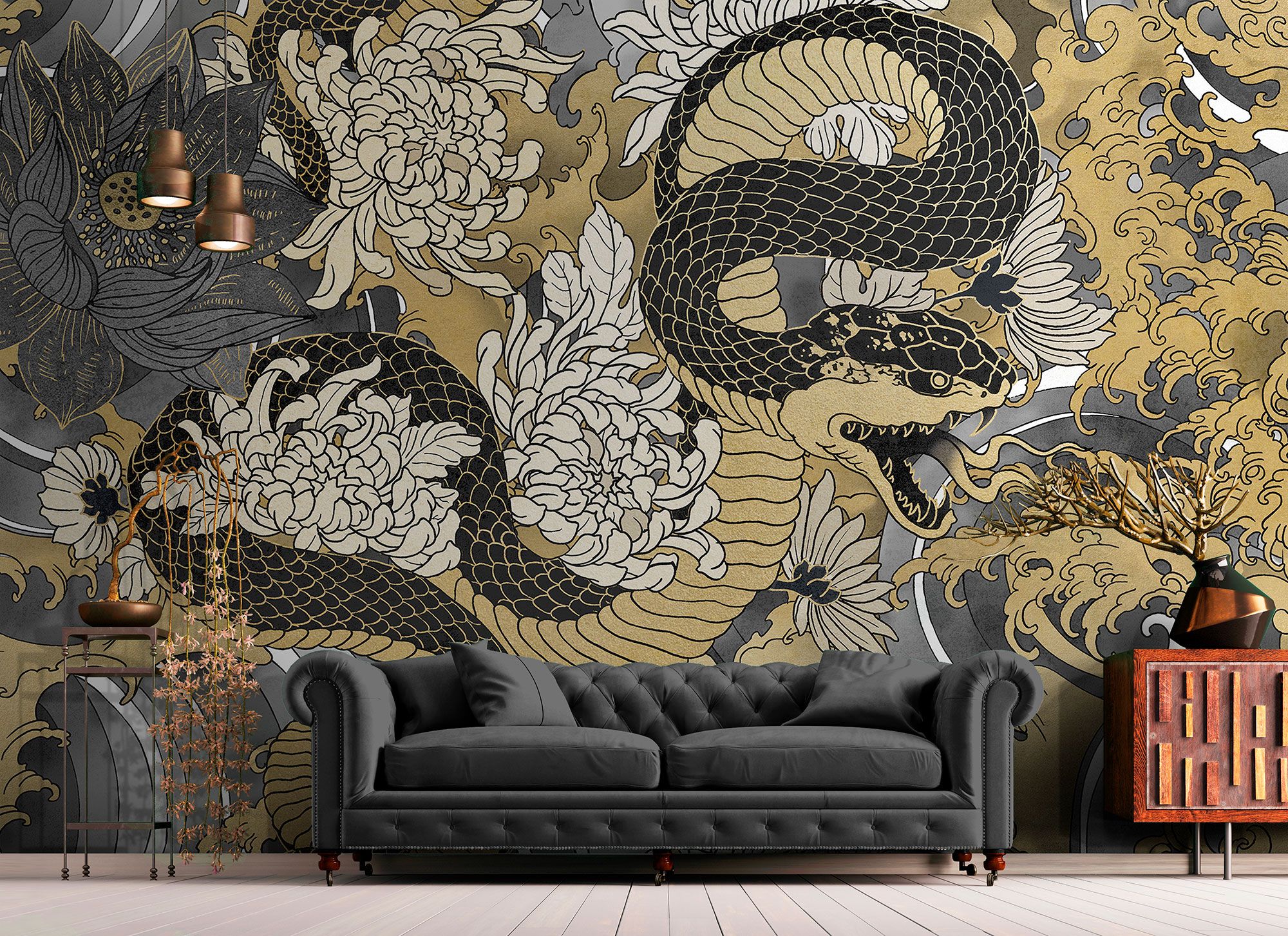 2000x1453 YOKAI GOLD A Wallpaper Singapore. Shop Wallcovering & Vinyl Flooring