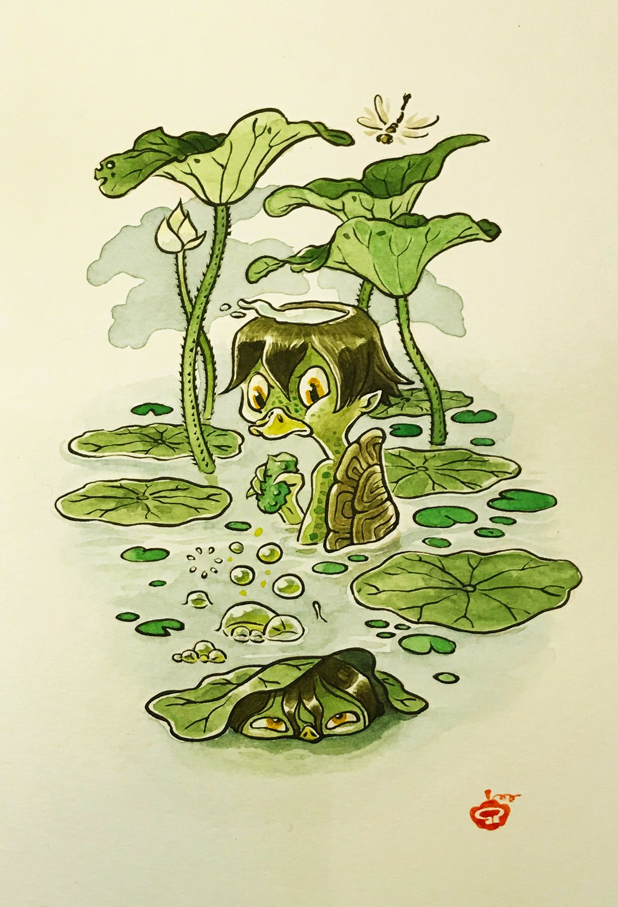 1226x1800 Kappa Yokai Wallpaper