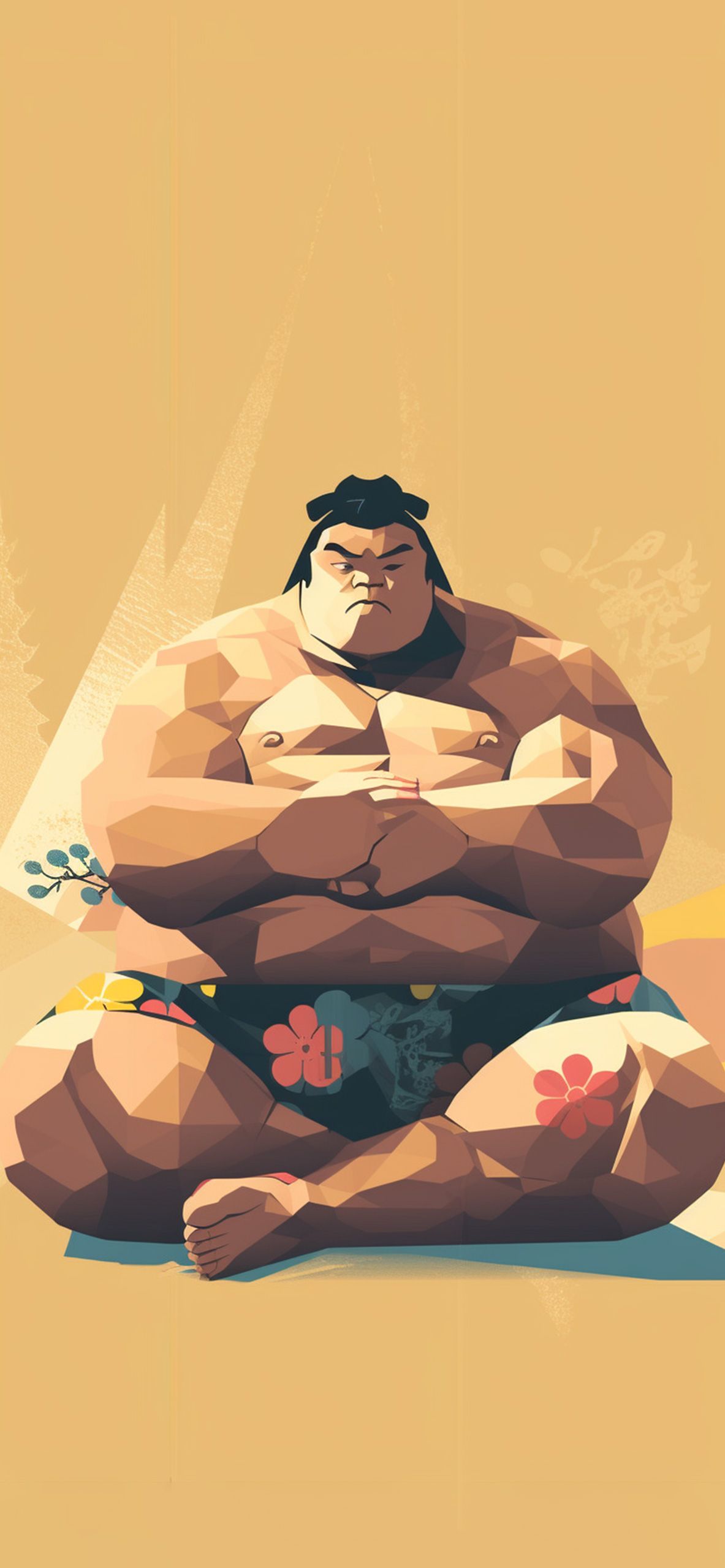 1183x2560 Sumo Wrestler Beige Wallpaper Sumo Wallpaper iPhone