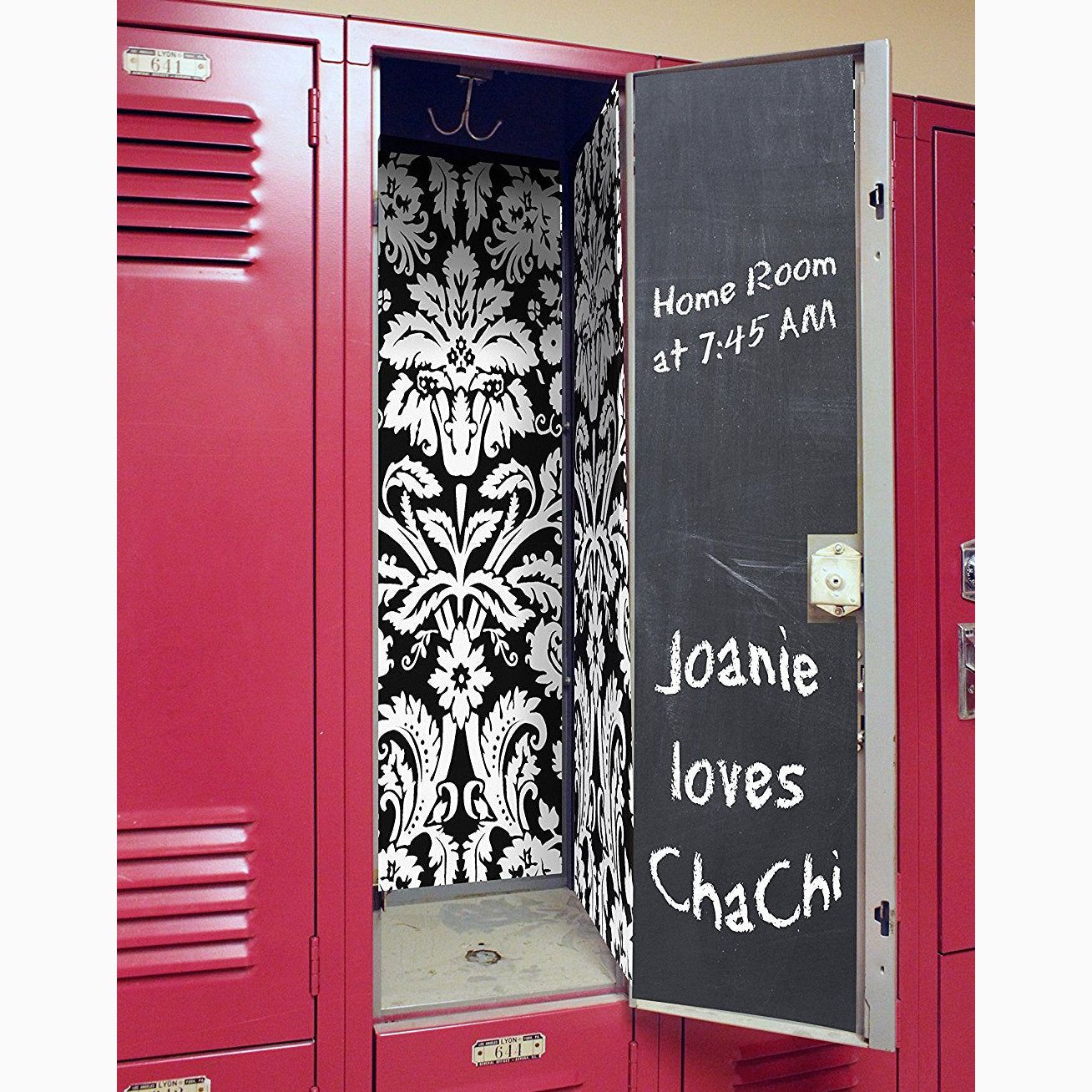 1308x1308 Deluxe Magnetic Locker Wallpaper in Damask Pattern Home Renewals