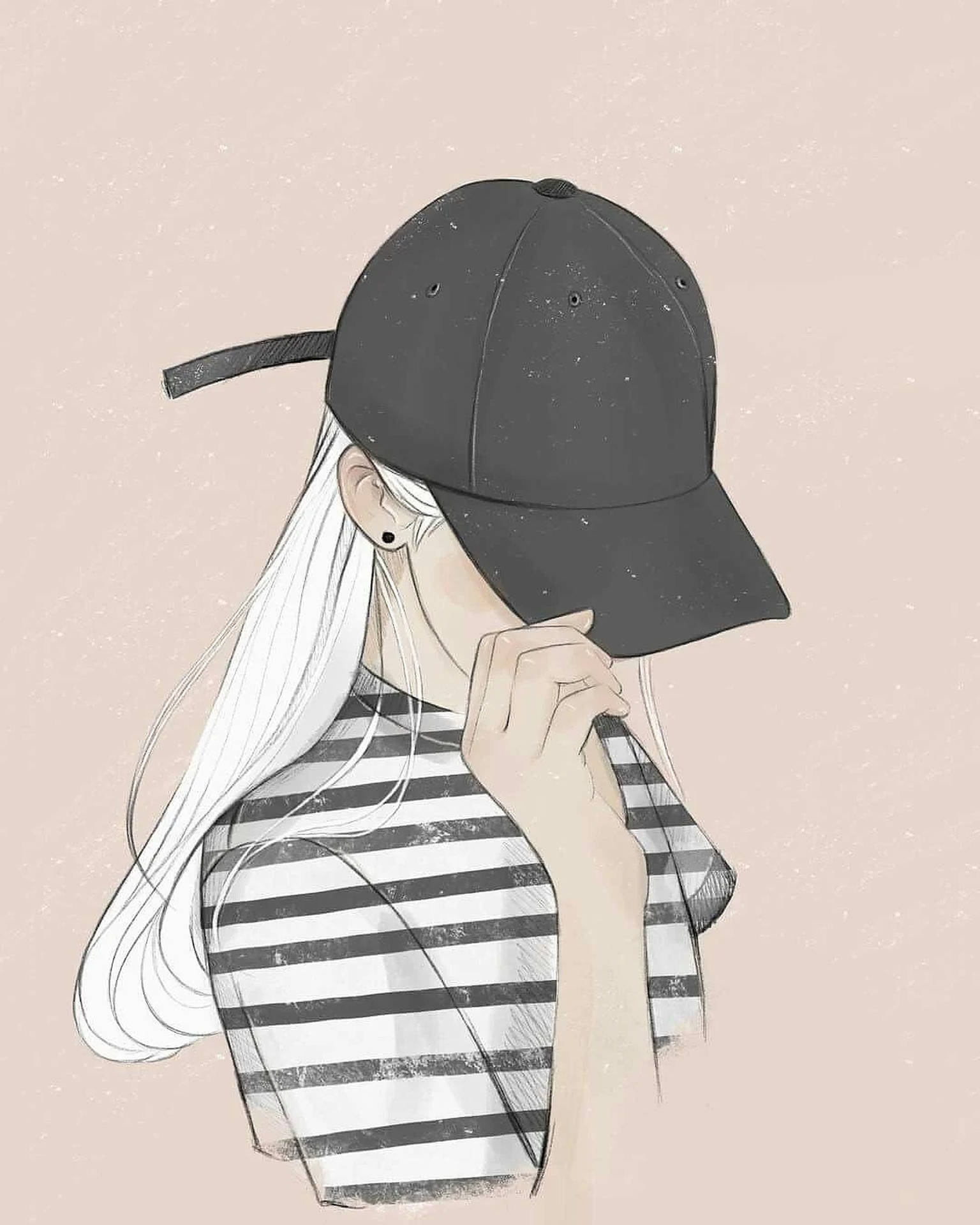 1536x1920 Download Aesthetic Girl Vector Art Wallpaper