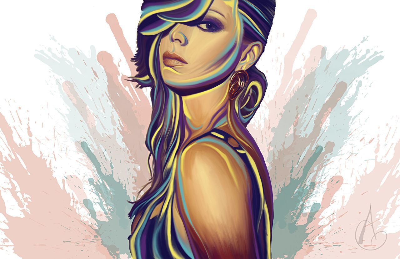 1280x828 Wallpaper Girls Vector Graphics