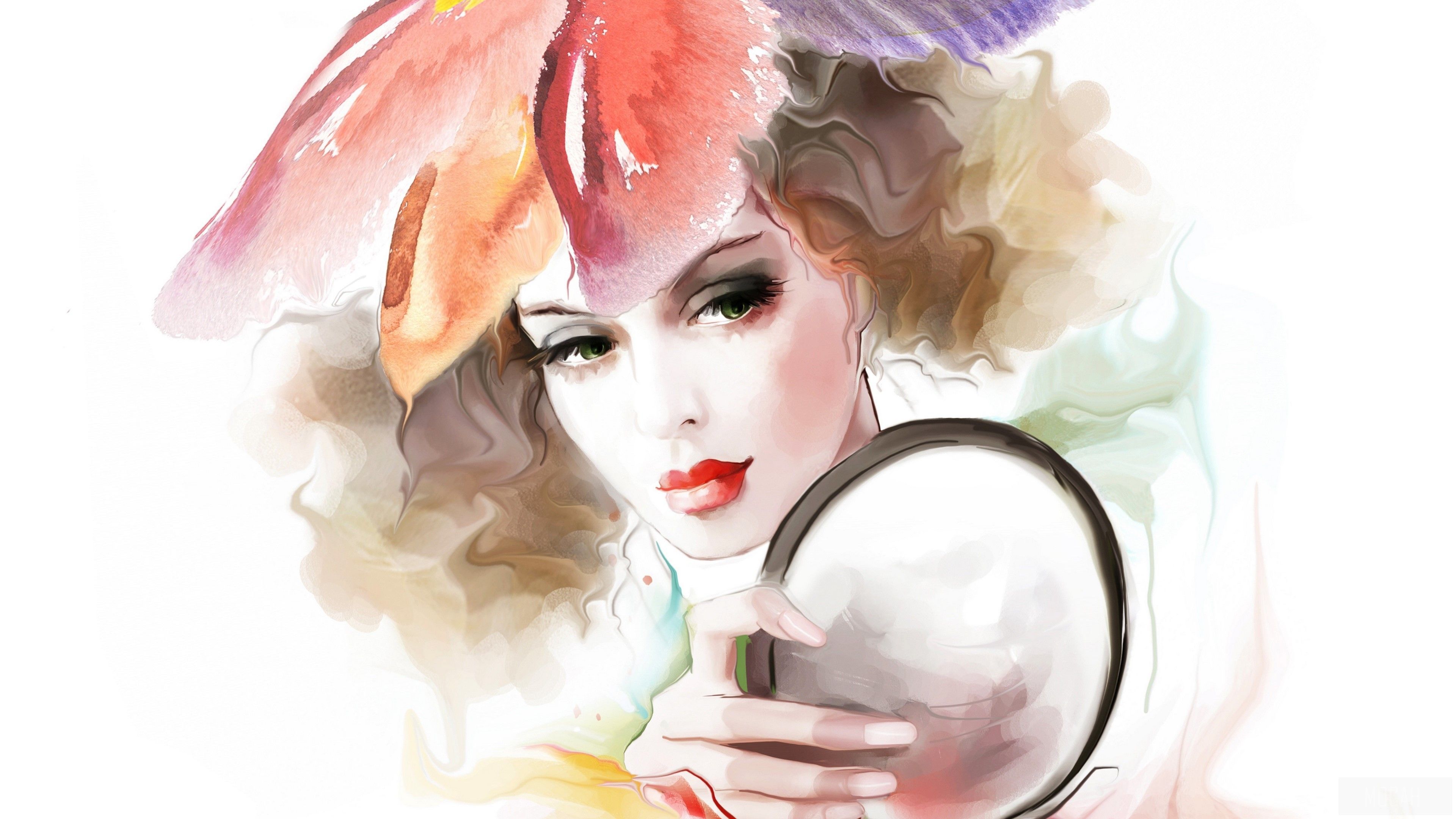 3840x2160 Face, Girl, Vector, Woman 4k Gallery HD Wallpaper