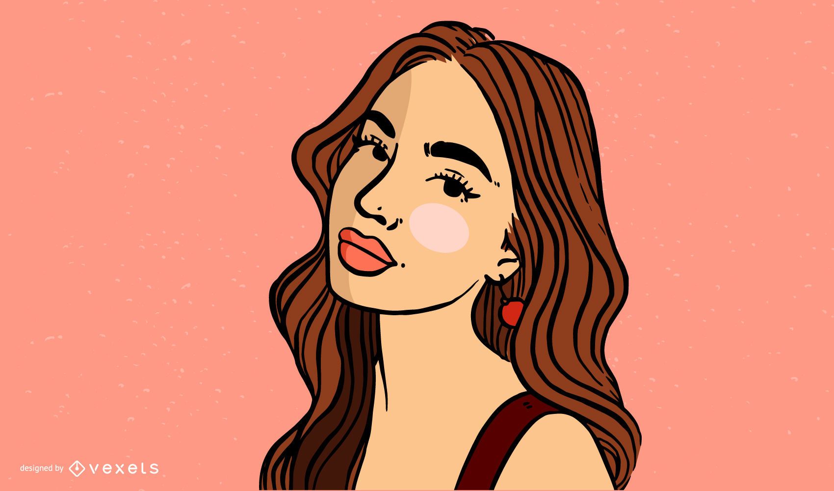 1700x1000 Beautiful Girl Vector Vector Download
