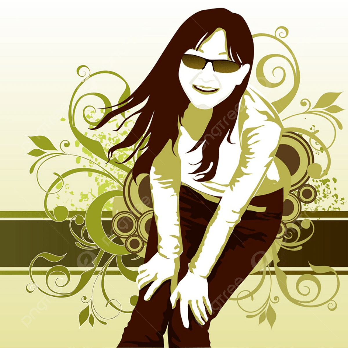 1200x1200 Fashion Girl Vector Ingram Illustration Background, Woman, Background, Close Up Background Image And Wallpaper for Free Download
