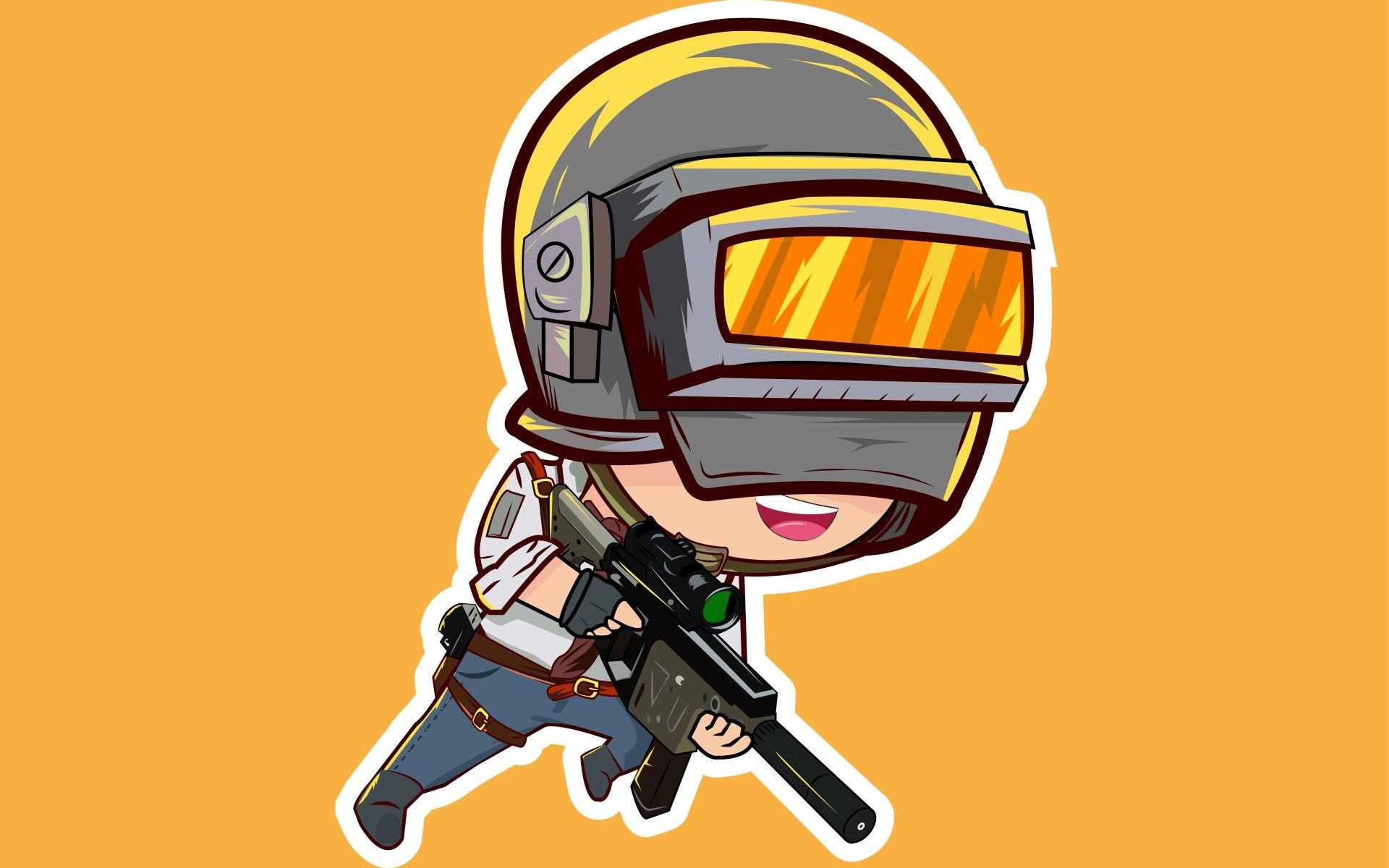 1920x1200 PUBG Chibi Girl Vector Wallpaper 47309