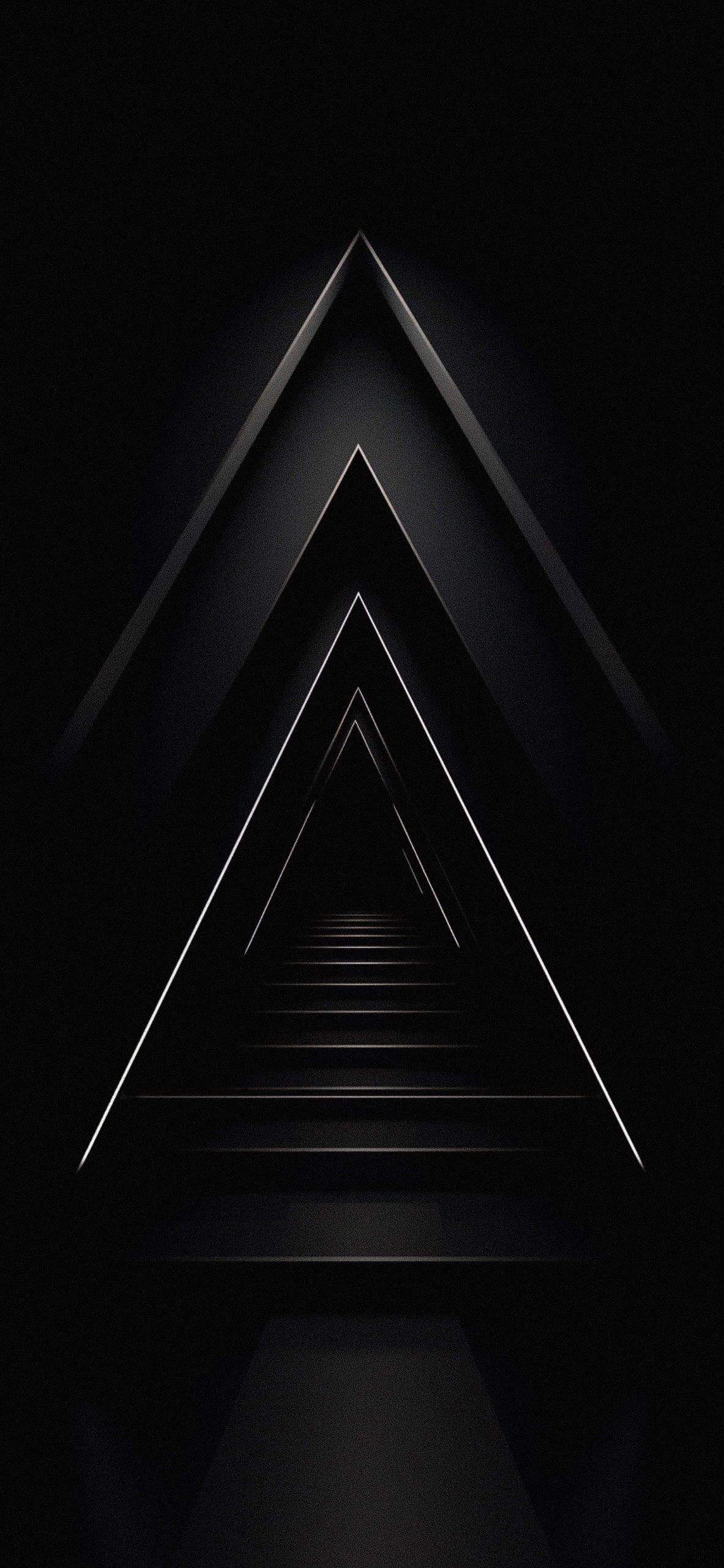 1183x2560 Aesthetic Minimalist Black Wallpaper