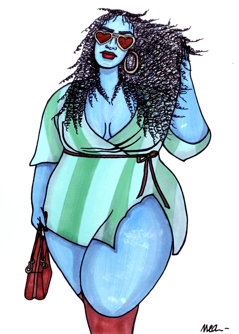 770x1074 FAT WOMAN Drawing