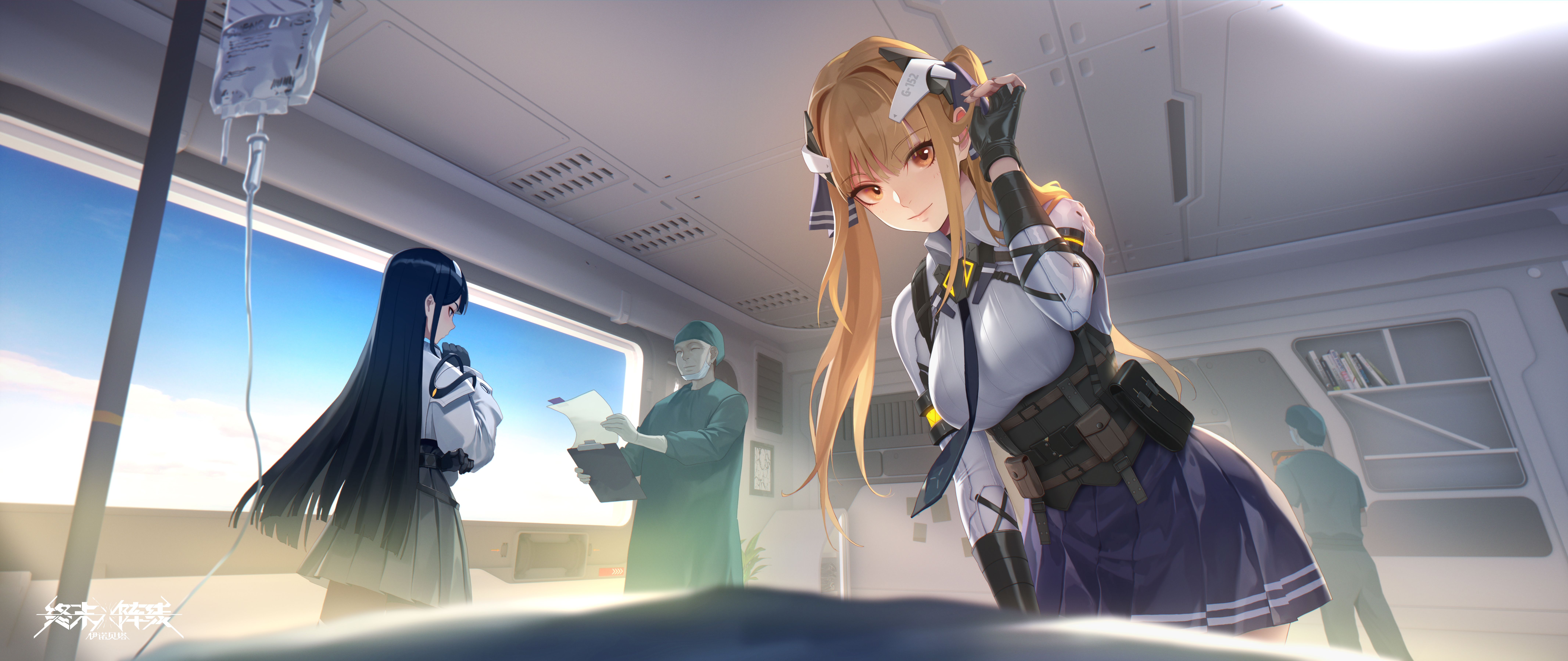 8533x3600 Thankstar Final Front: Enobetta, video games, anime, anime girls, hospital, Doctor, POV, 2D, artwork, drawing, digital art, video game artx3600 Wallpaper
