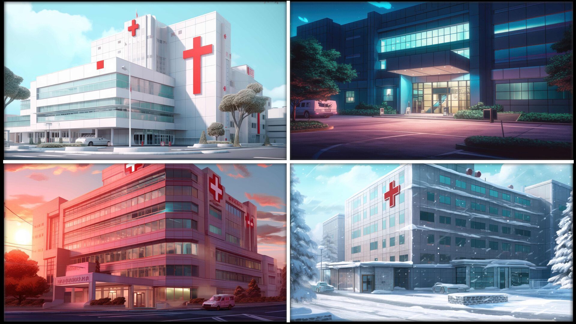 1920x1080 Anime Hospital Reference Image Pack