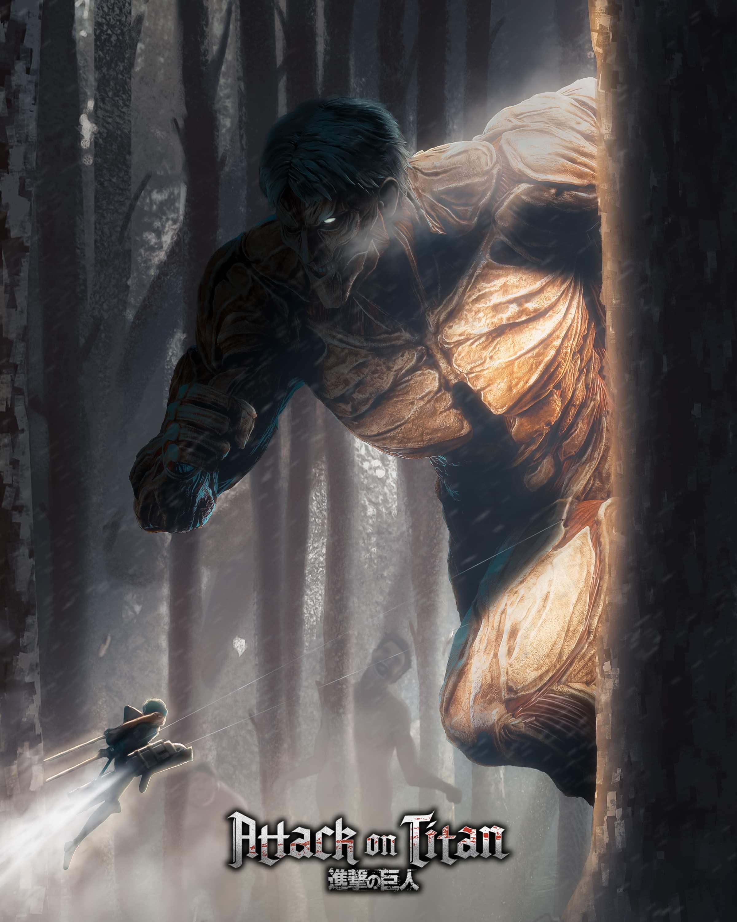 2400x3000 Armor Titan vs Eren (edit by me)