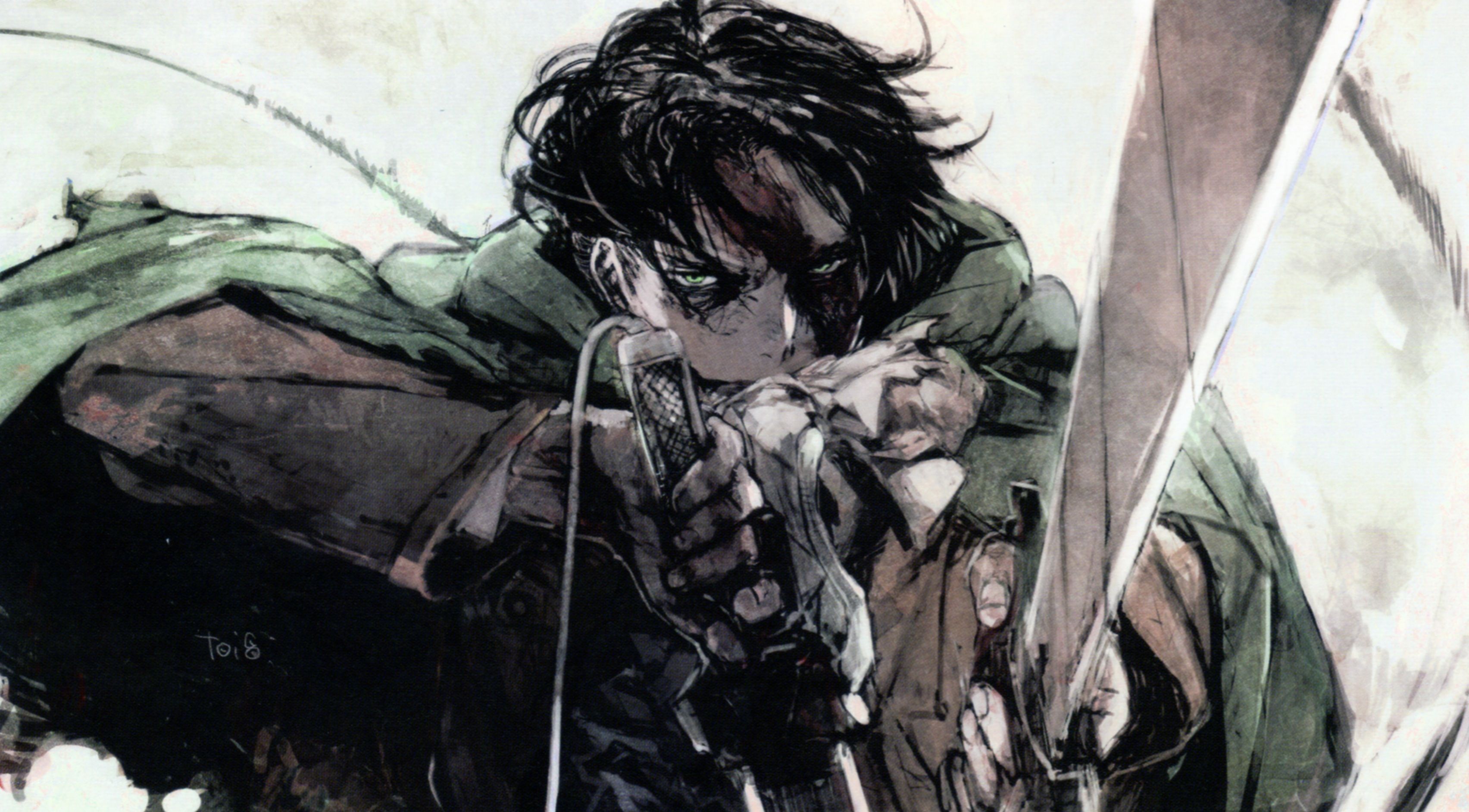 3408x1884 Levi Vs Beast Titan Wallpaper