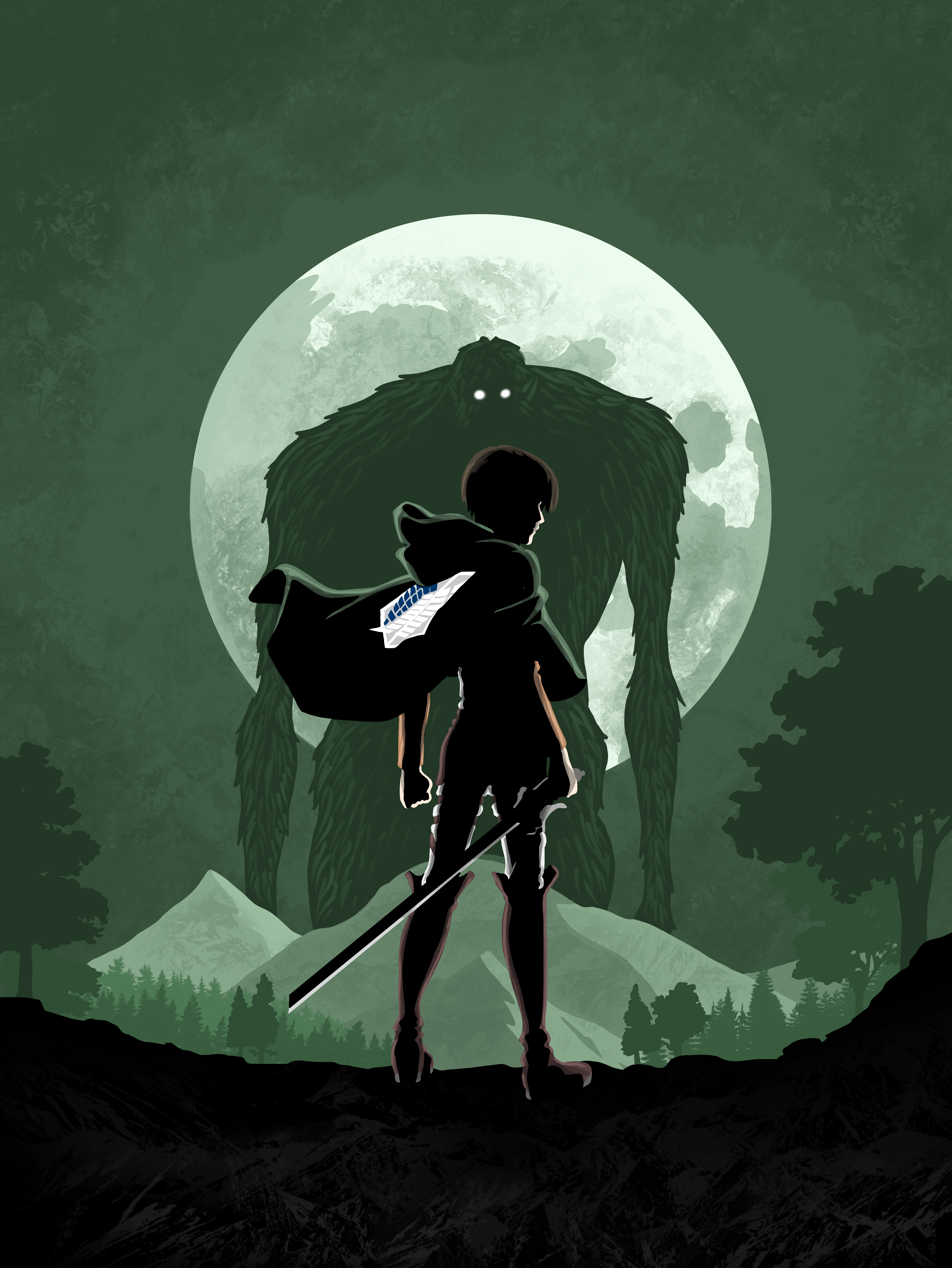 3753x5000 AOT Levi Silhouette Print