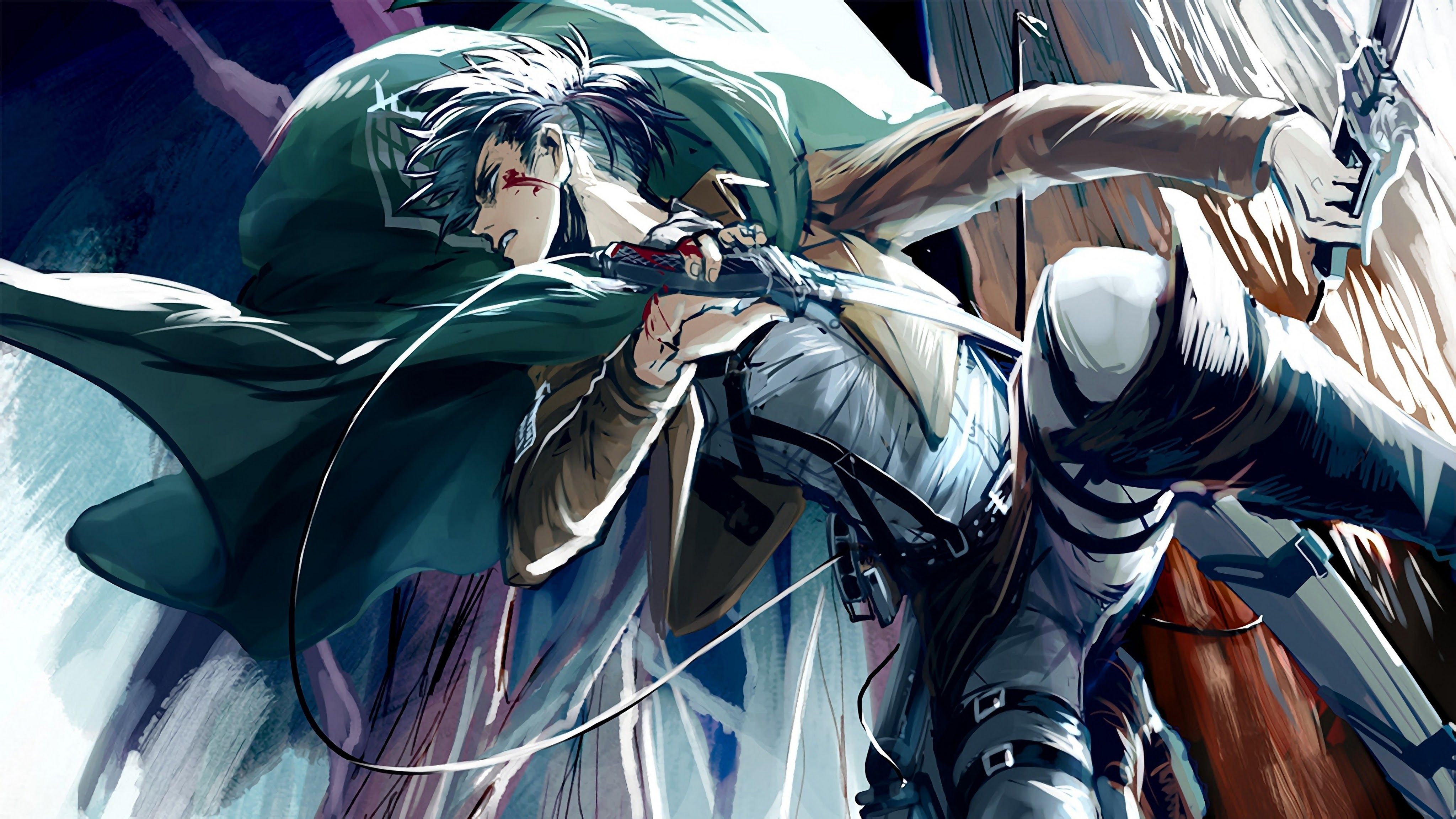4096x2304 Levi Attack on Titan 4K Wallpaper