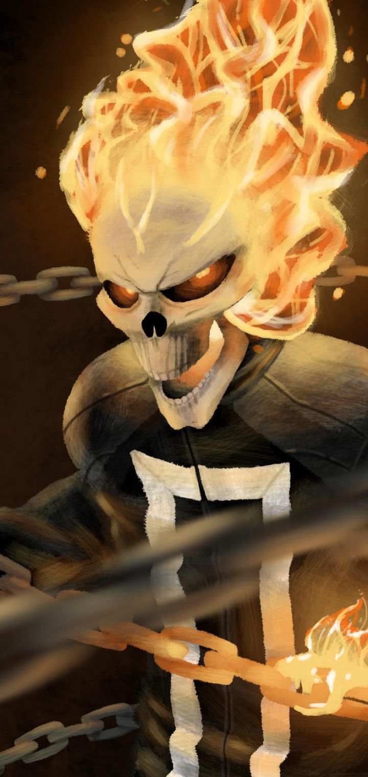 720x1520 Ghost Rider Phone Wallpaper