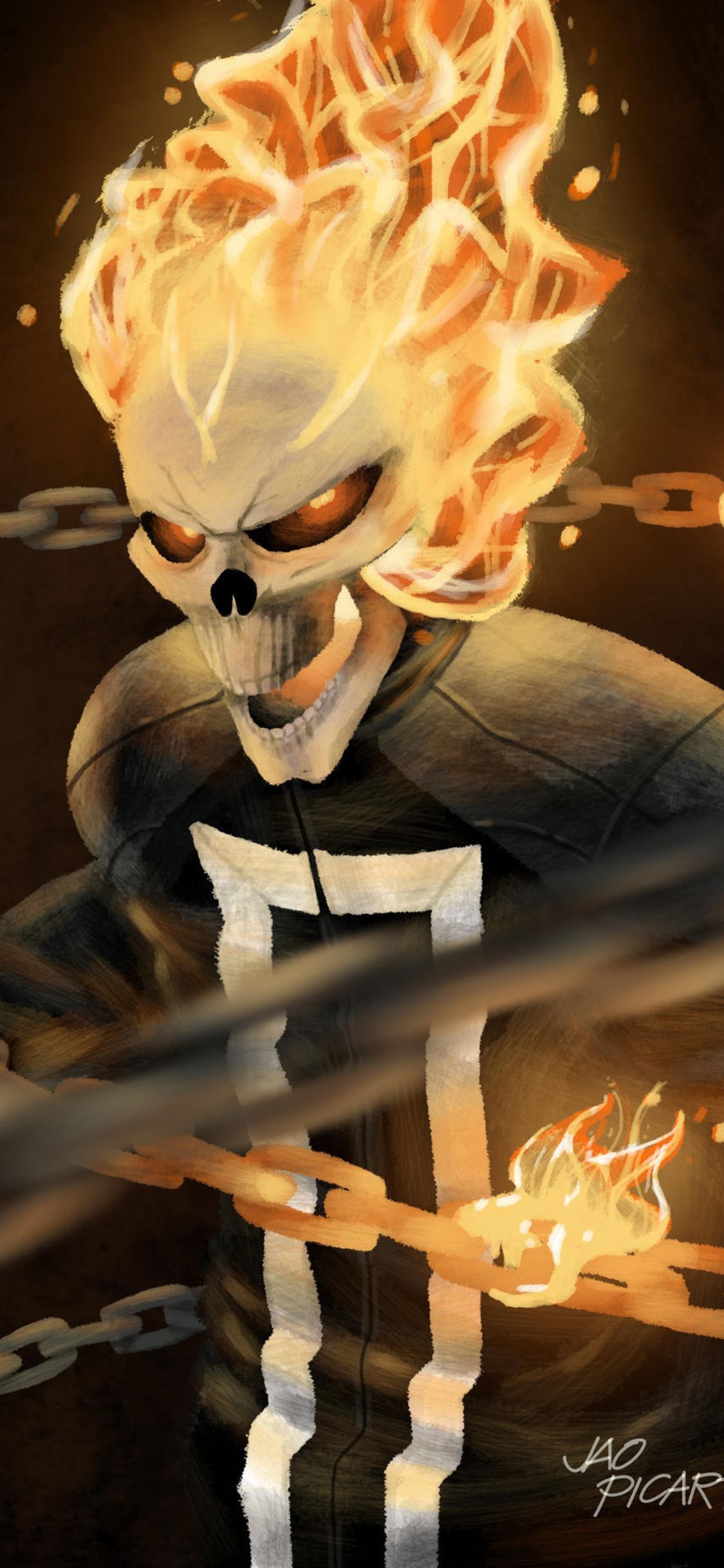 1125x2436 Ghost Rider Agents Of SHIELD Art iPhone XS, iPhone iPhone X HD 4k Wallpaper, Image, Background, Photo and Picture