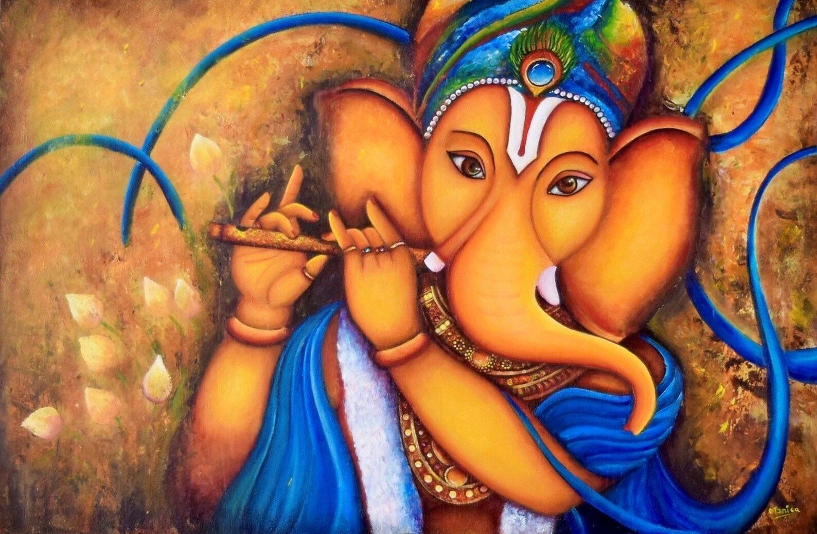 1588x1038 Krishna roop Wallpaper Download