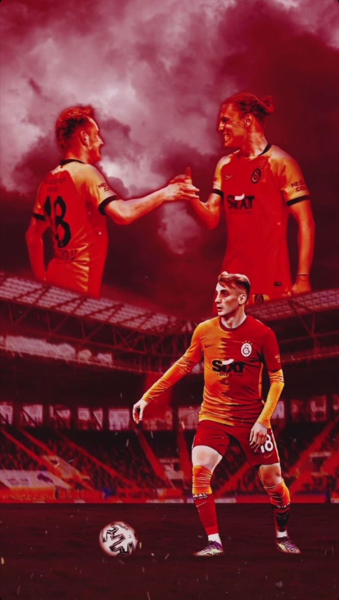 1080x1909 Kerem Aktürkoğlu wallpaper Galatasaray wallpaper. Takım fotoğrafları, Futbol resimleri, Futbolcu kızlar